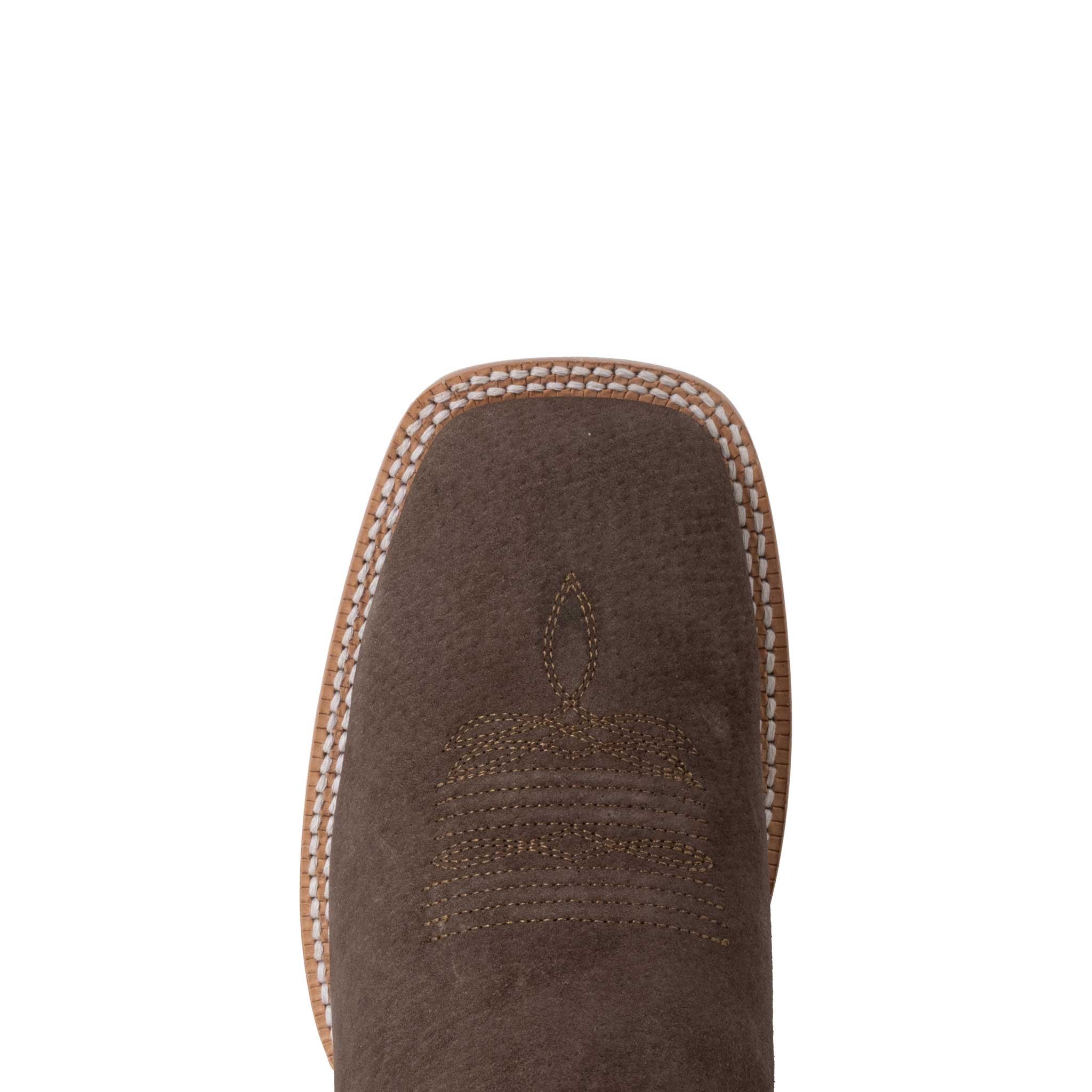 RW Ranch Men's Square Toe Dark Cafe Boar Western Boot - Image 2