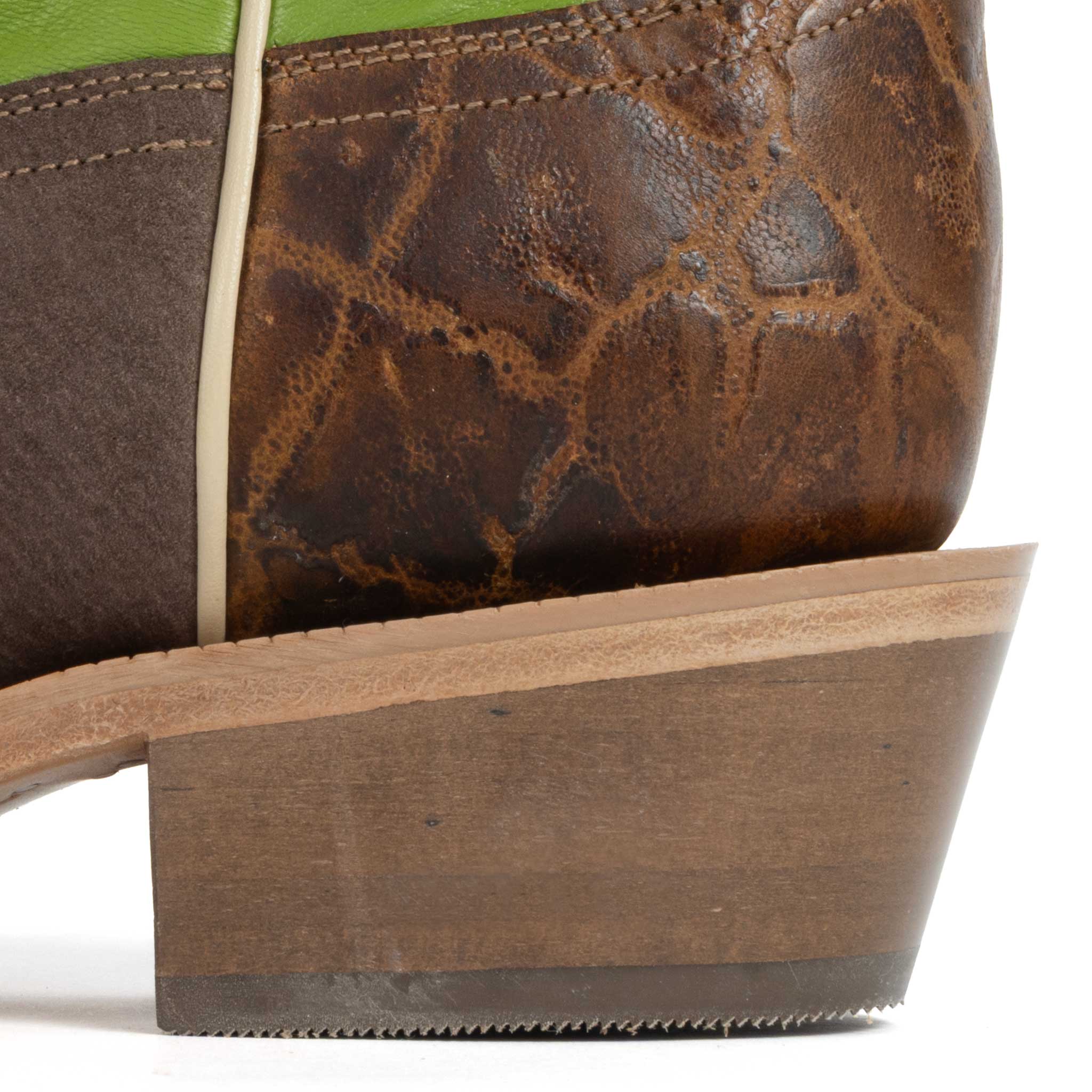 RW Ranch Men's Square Toe Dark Cafe Boar Western Boot - Image 3