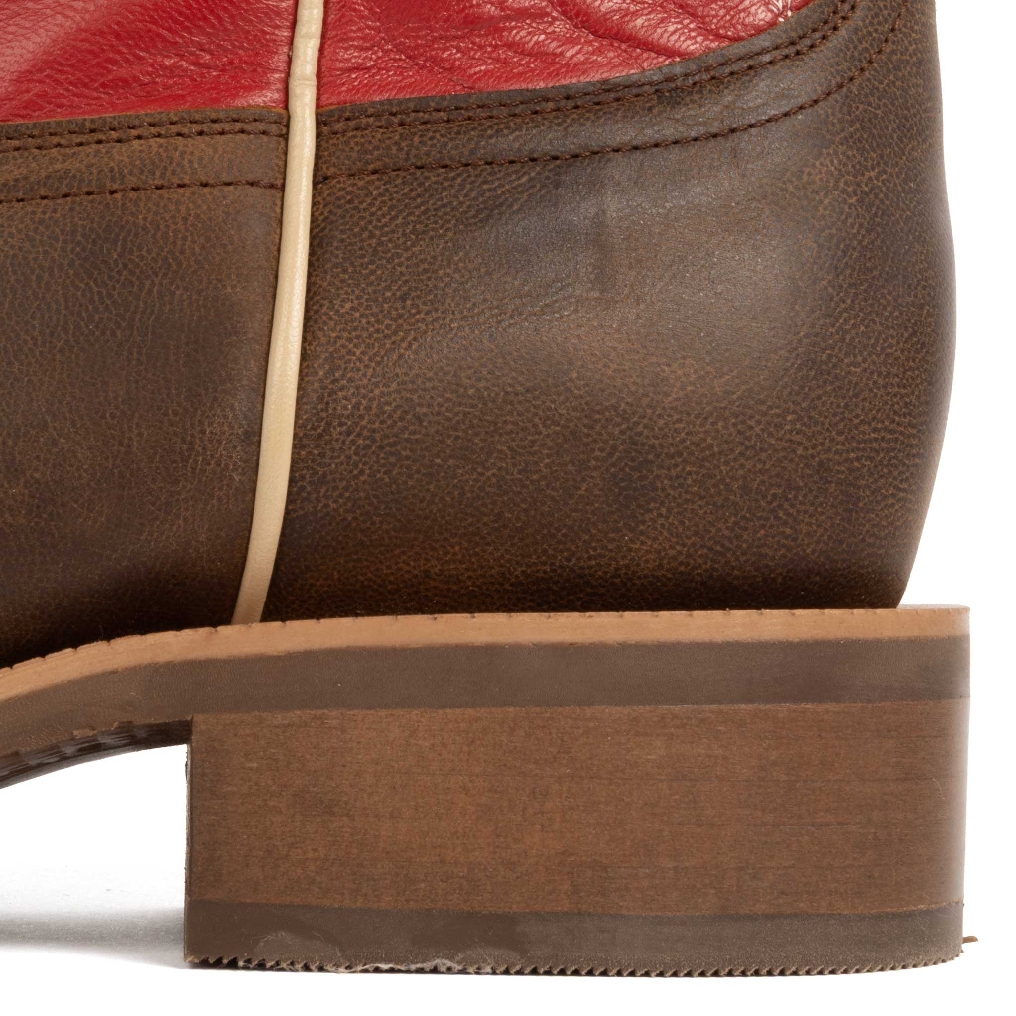 RW Ranch Men's Square Toe Brown Goat Western Boot - Image 3