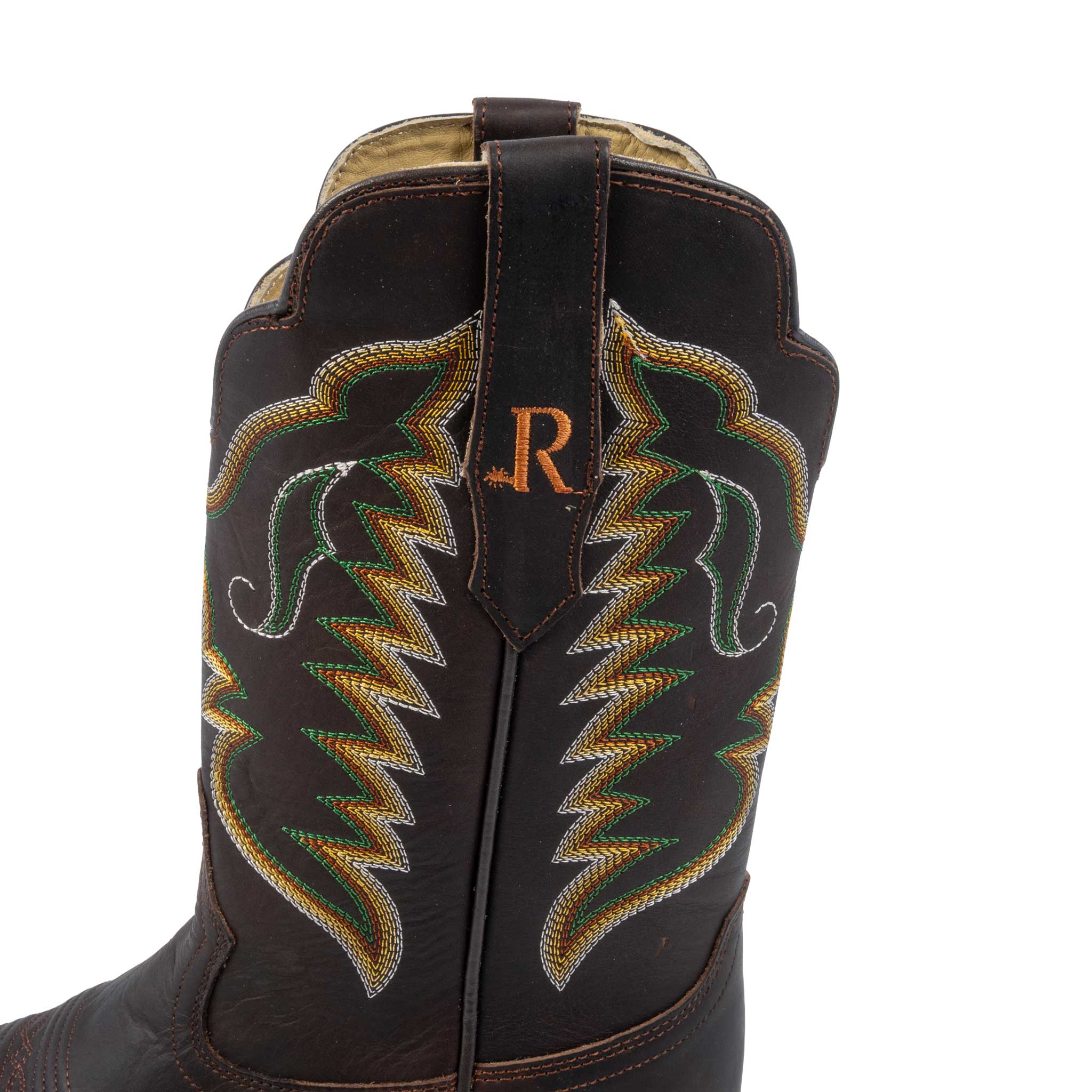 R. Watson Men's Square Toe Dark Cigar Cowhide Western Boot - Image 2