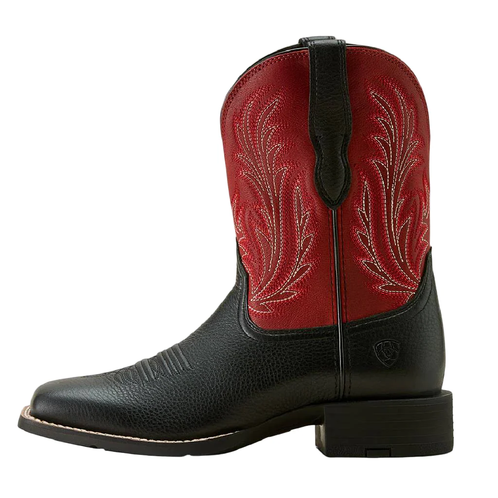 Ariat Women's Square Toe Filly Black Deertan Western Boot - Image 2
