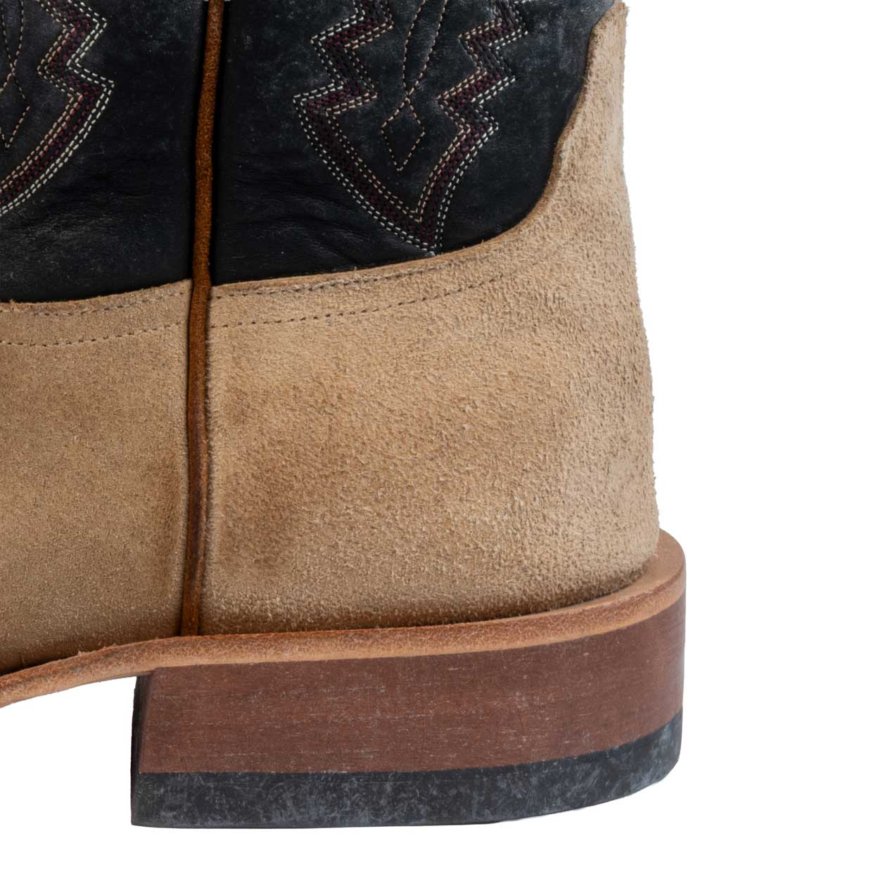 Anderson Bean Men's Square Toe Tan Crazyhorse Black Western Boot - Image 3