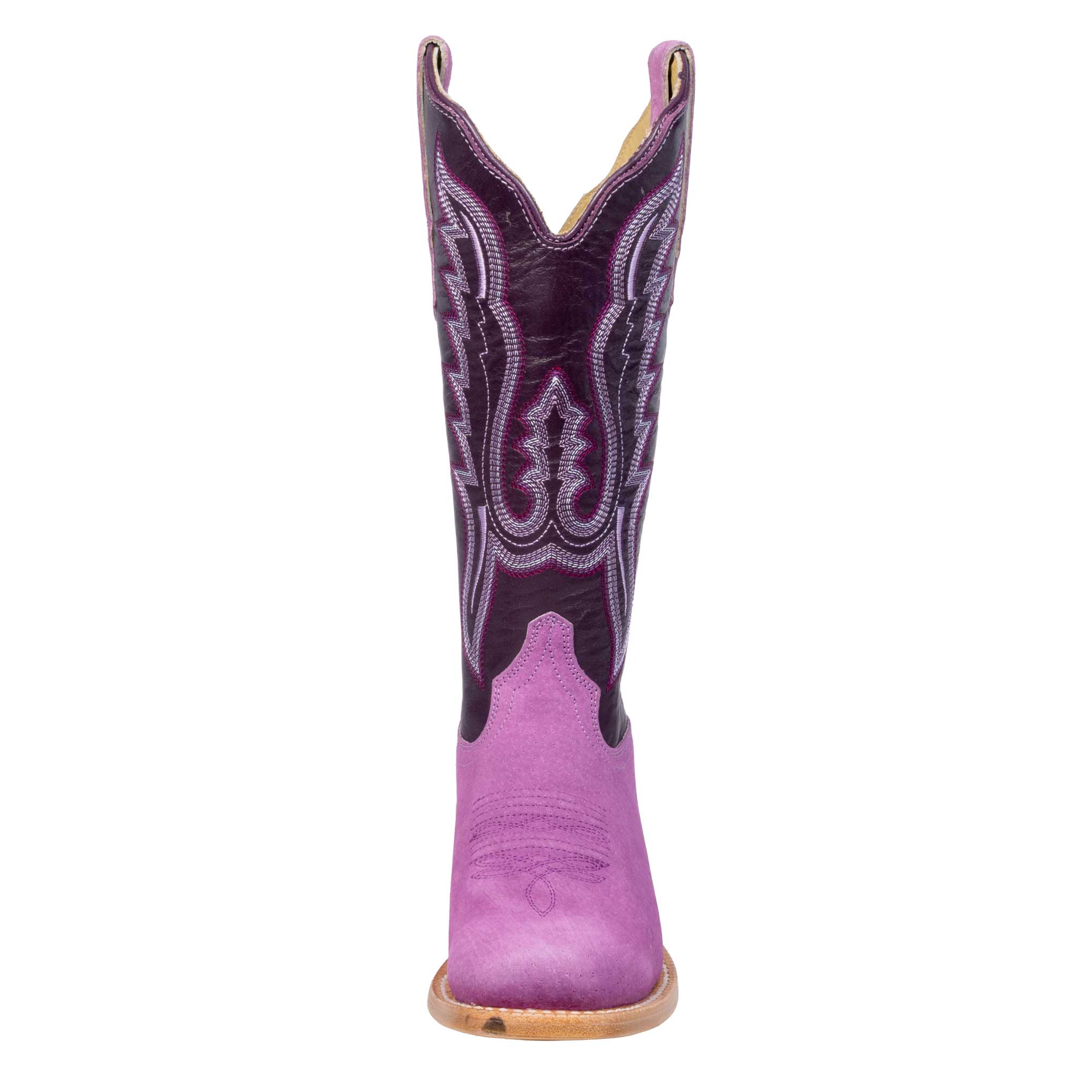 R. Watson Women's Square Toe Violet Boar Western Boot - Image 2