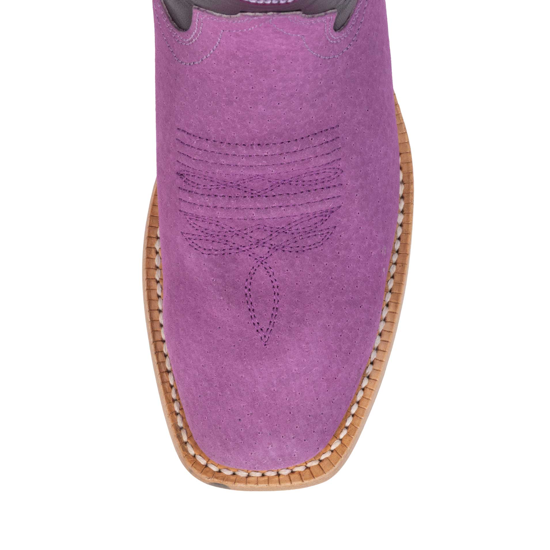 R. Watson Women's Square Toe Violet Boar Western Boot - Image 3