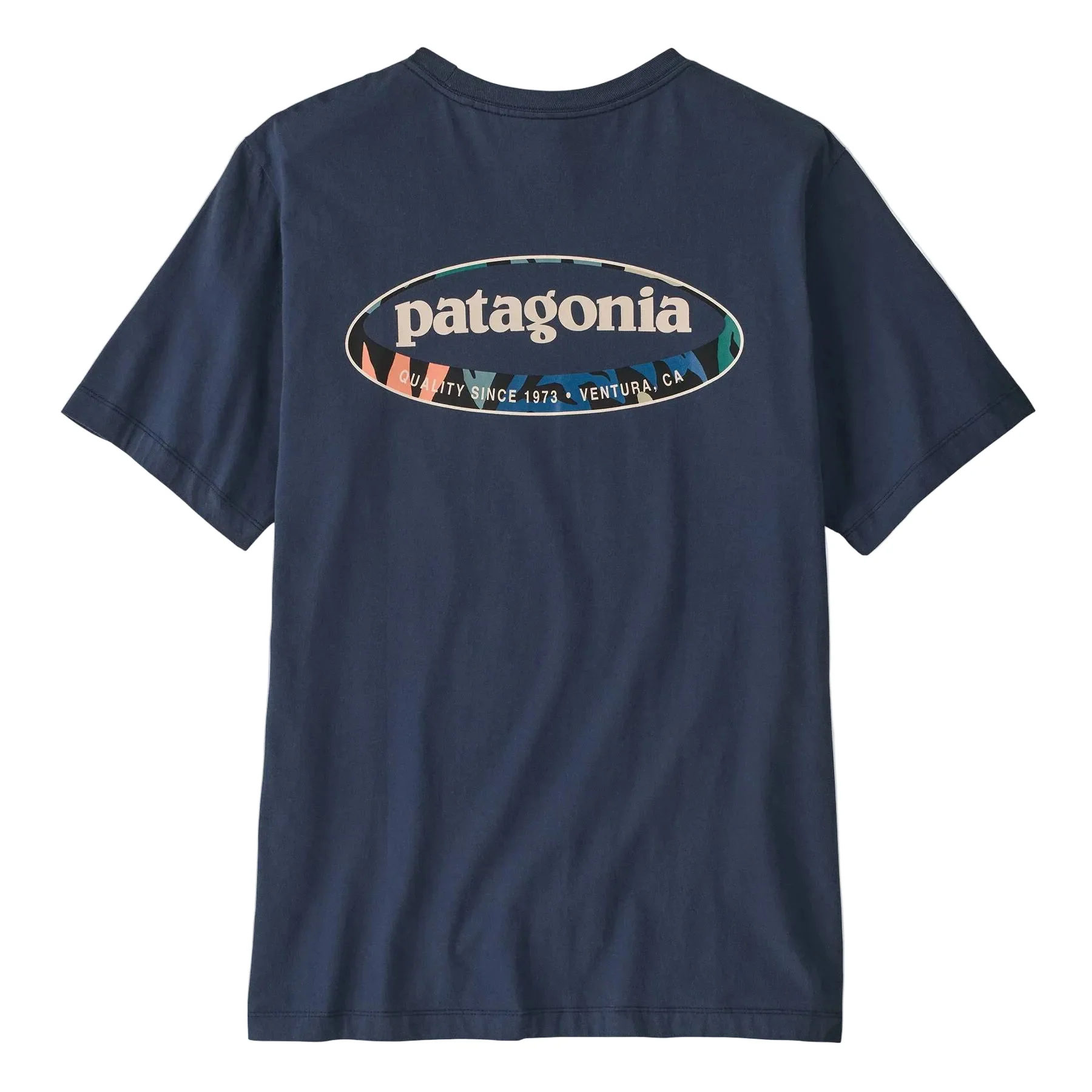 Patagonia Men's '95 Oval Logo T-Shirt - New Navy: Kaleido - Image 2
