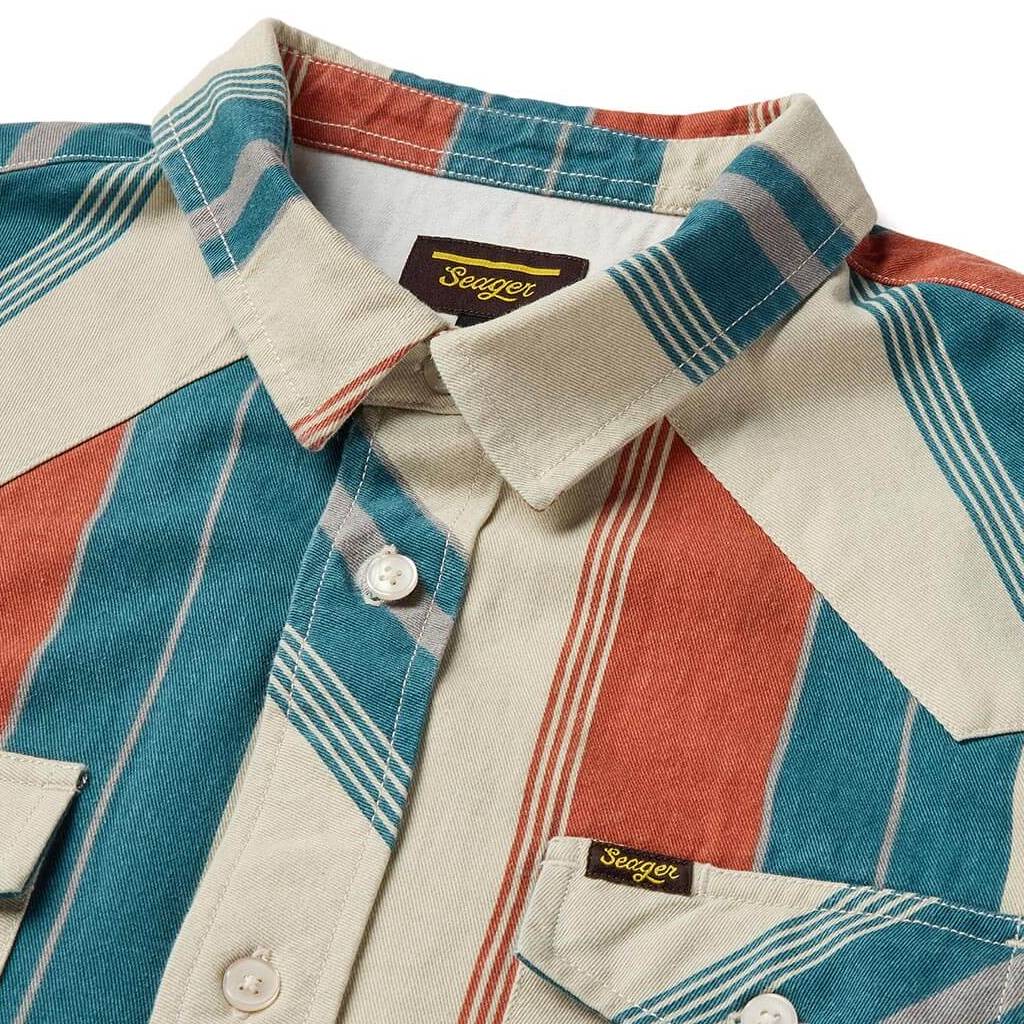 Seager Amarillo El Rojo Red Stripe Button Down Shirt - Image 2