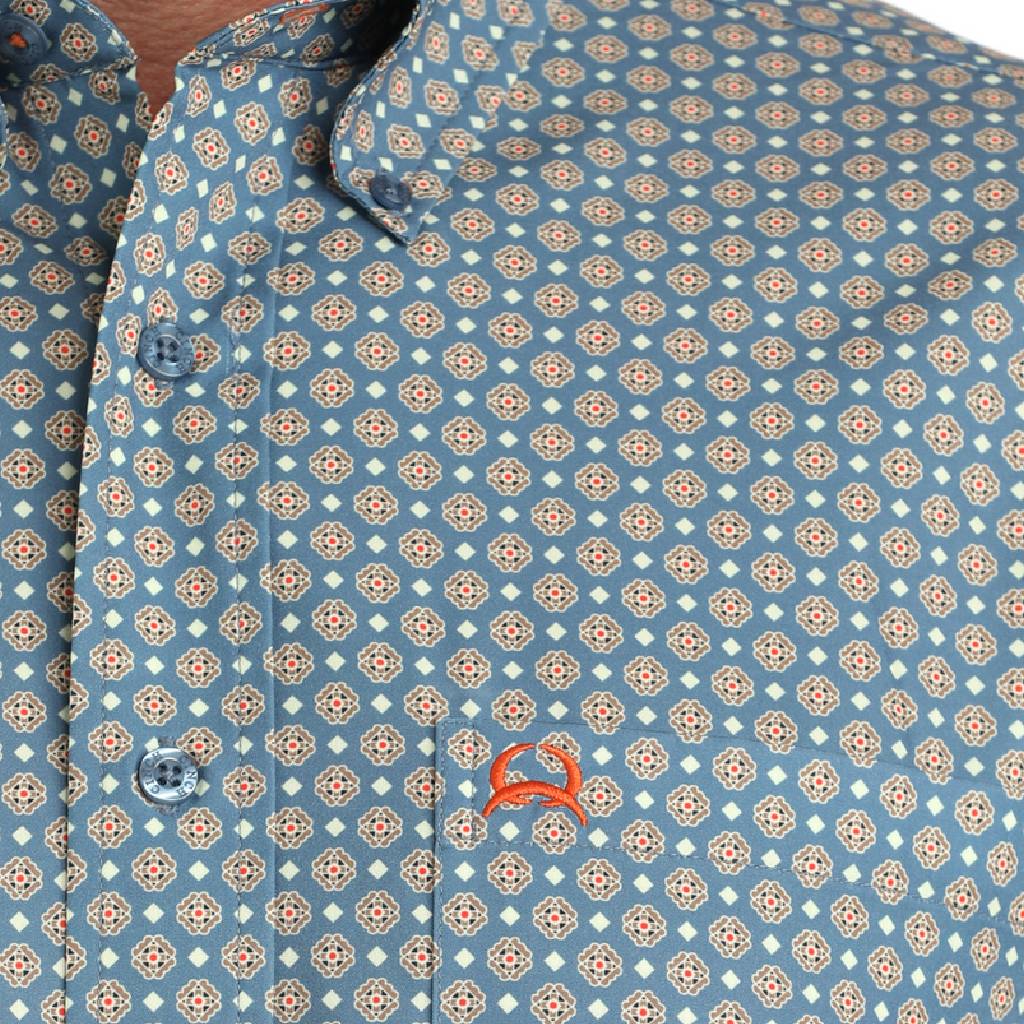 Cinch Men's Arenaflex Medallion Print Button Down Shirt - Image 2