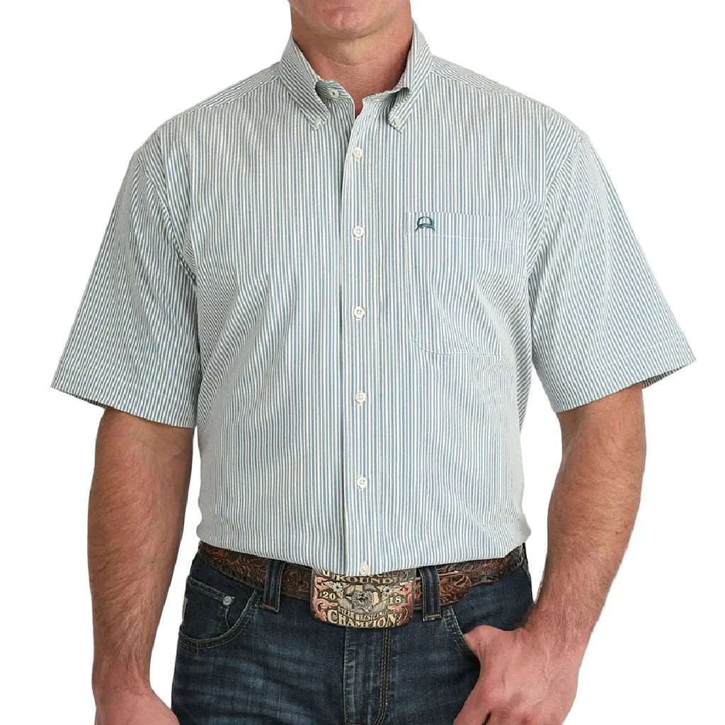 Cinch Men's Arenaflex Stripe Blue Button Down Shirt
