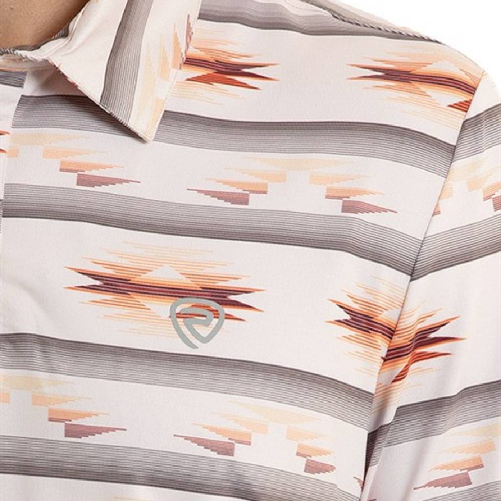 Rock & Roll Denim Men's Aztec Printed Polo Shirt - Image 2