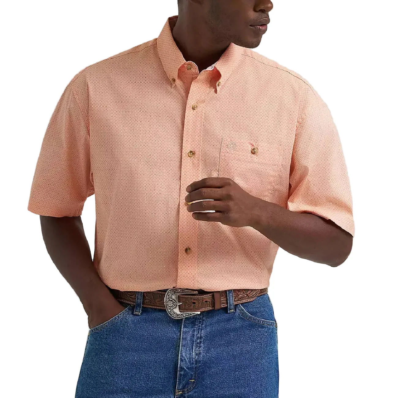 Wrangler Men's George Strait Geo Button Down Shirt