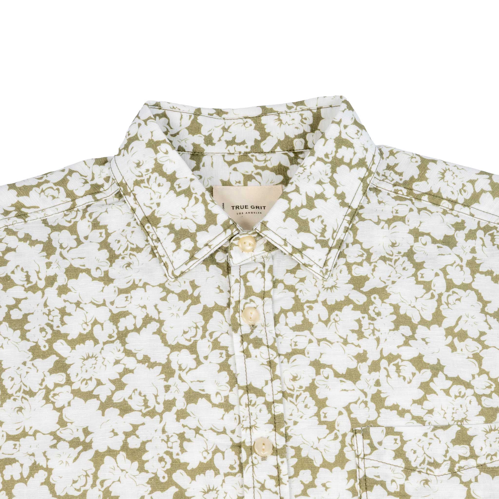True Grit Green Linen Button Down Shirt - Image 3