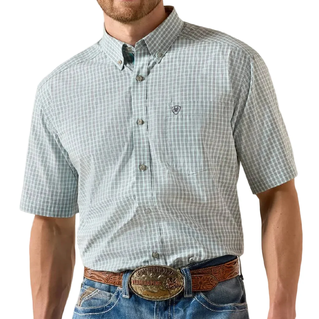 Ariat Men's Pro Proctor Classic Fit Blue Elixir Plaid Button Down Shirt
