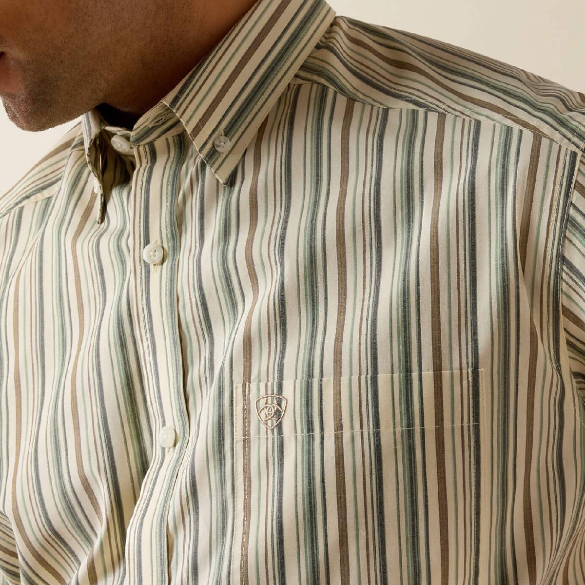 Ariat Men's Pro Stevie Classic Fit Stripe Button Down Shirt - Image 2