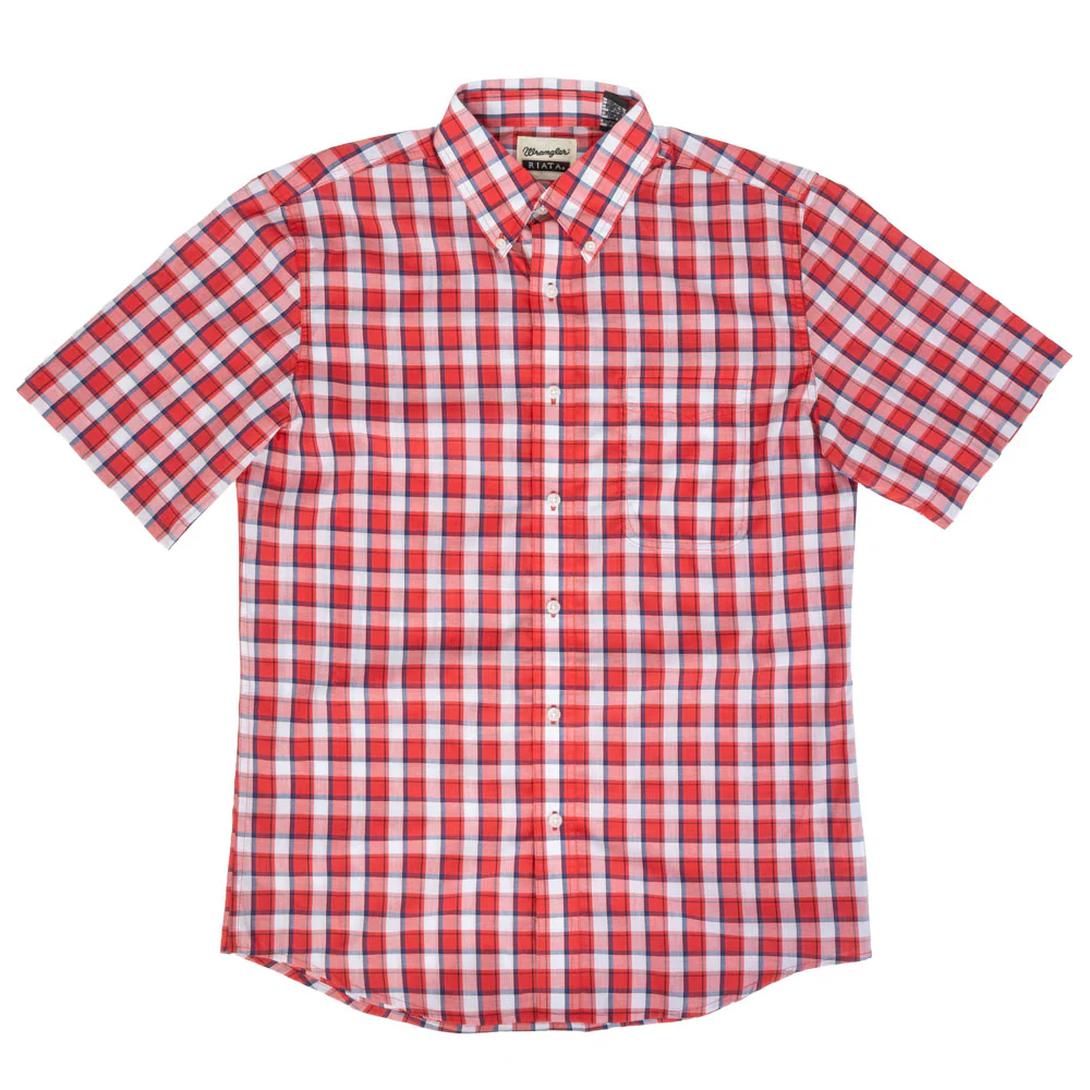 Wrangler Men's Riata Plaid Classic Fit Button Down Shirt