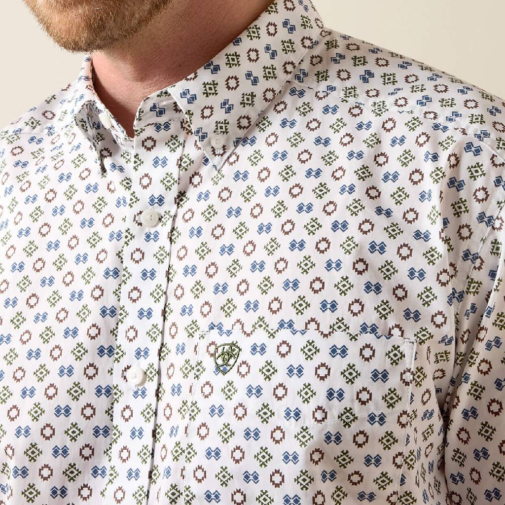 Ariat Men's Seton Classic Fit Aztec Print Button Down Shirt - Image 2