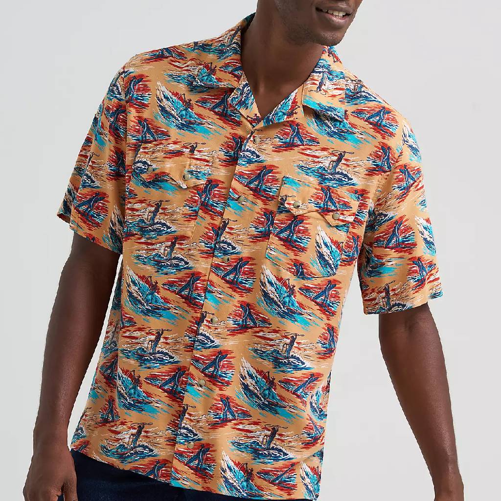 Wrangler Men's Snap Coconut Print Snap Shirt - Image 2