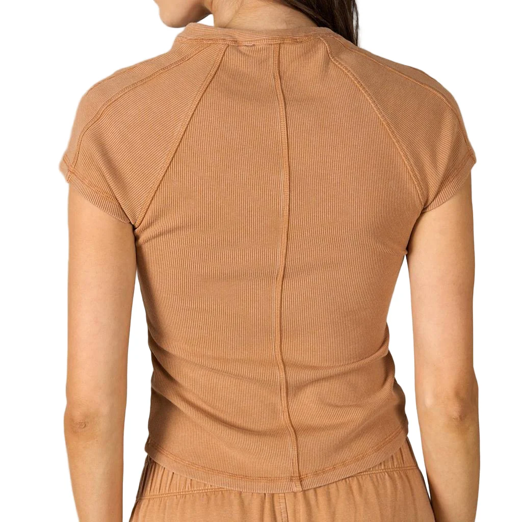 Camel Snap Down Raglan Tee - FINAL SALE - Image 2