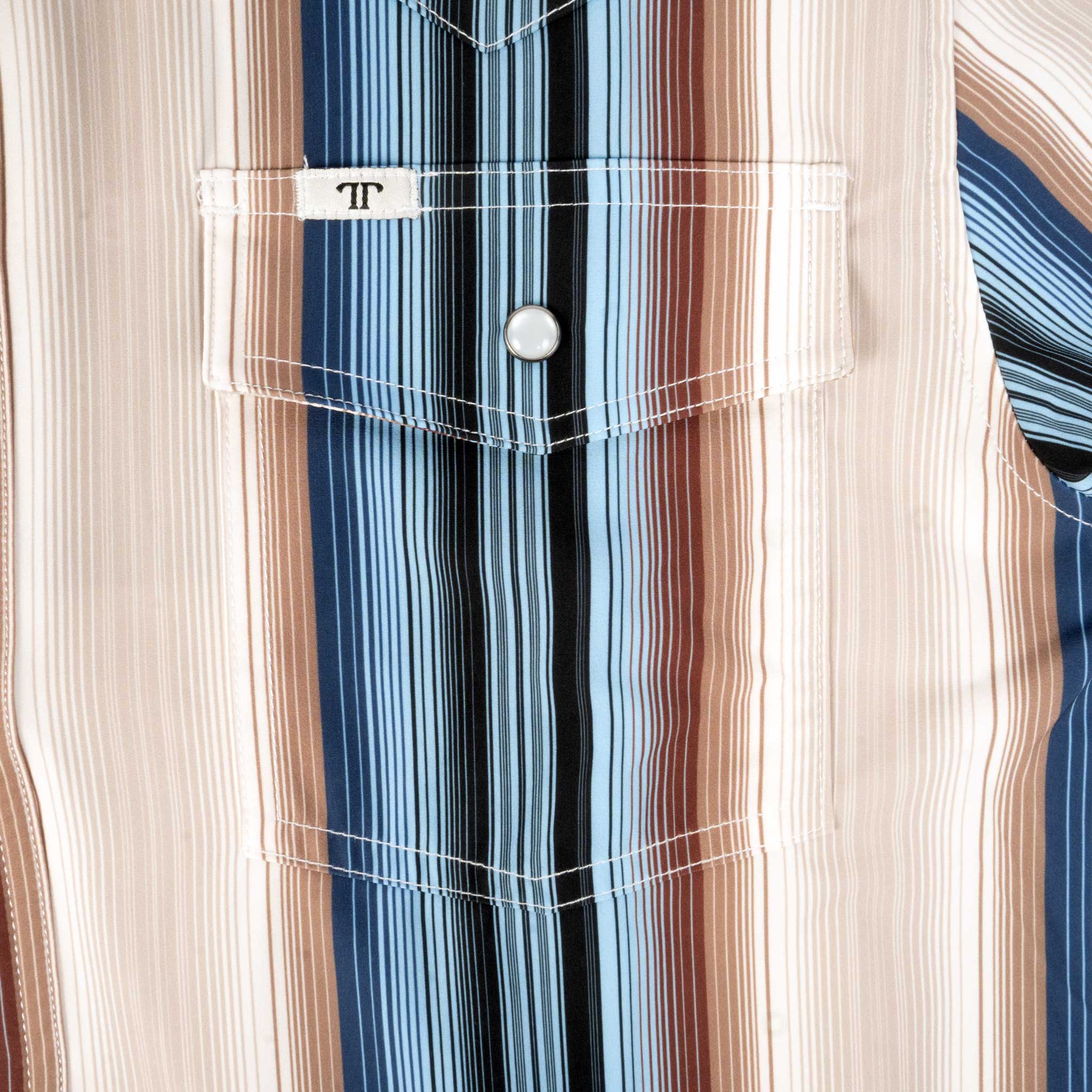 Ferrell Brand Harrison Cream Pearl Snap Shirt - Image 3