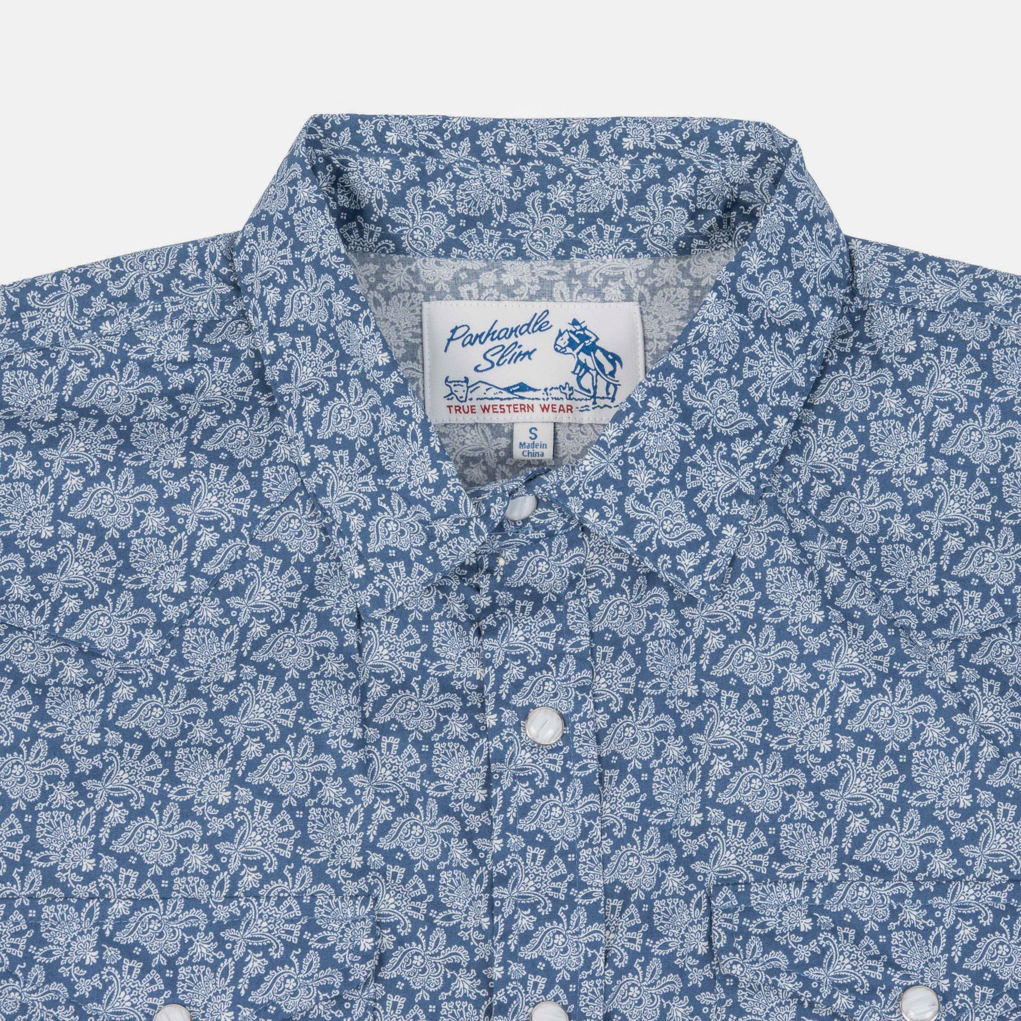 Panhandle Slim Men's Indigo Pearl Snap Shirt - Image 2
