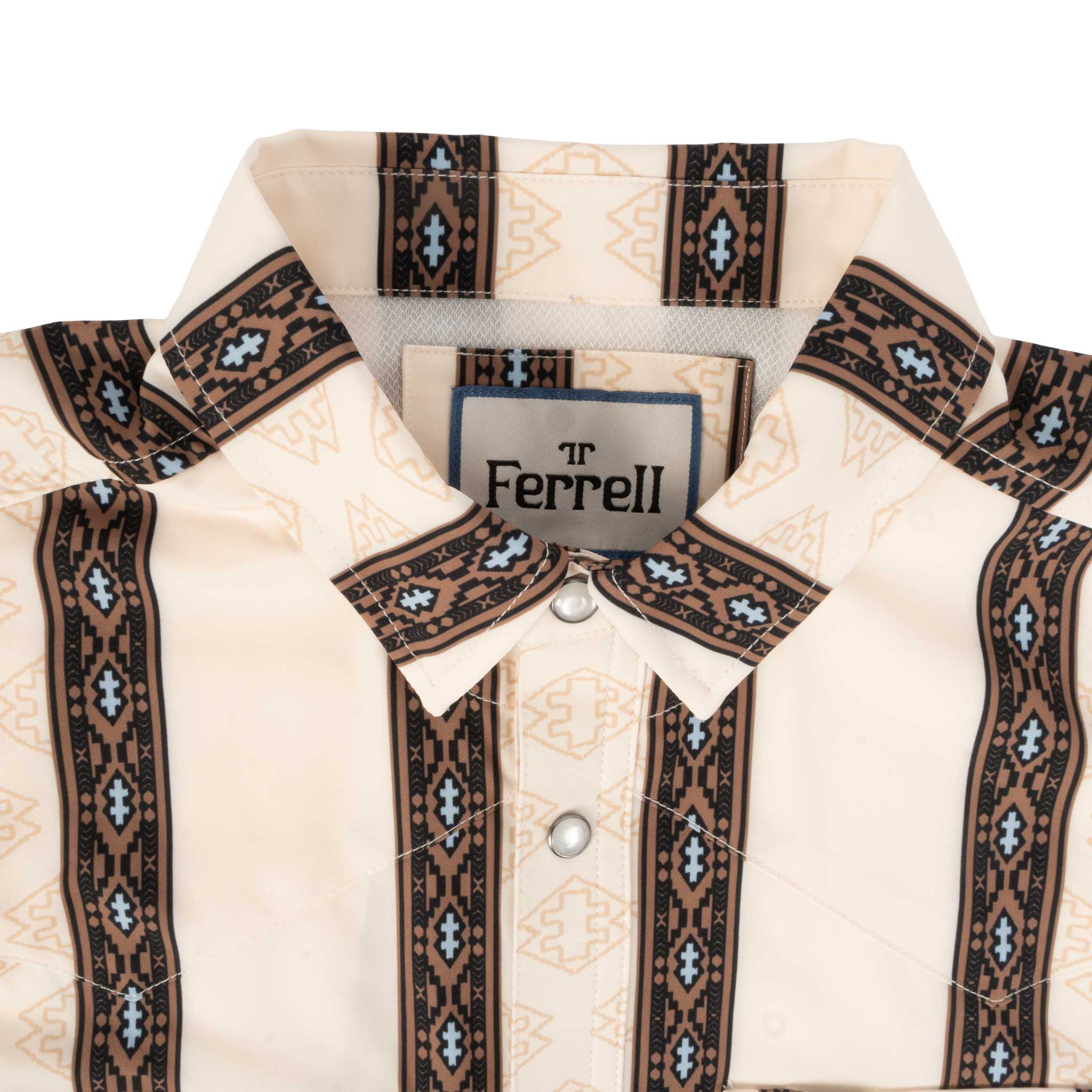 Ferrell Brand Ryder Cream Pearl Snap Shirt - Image 3