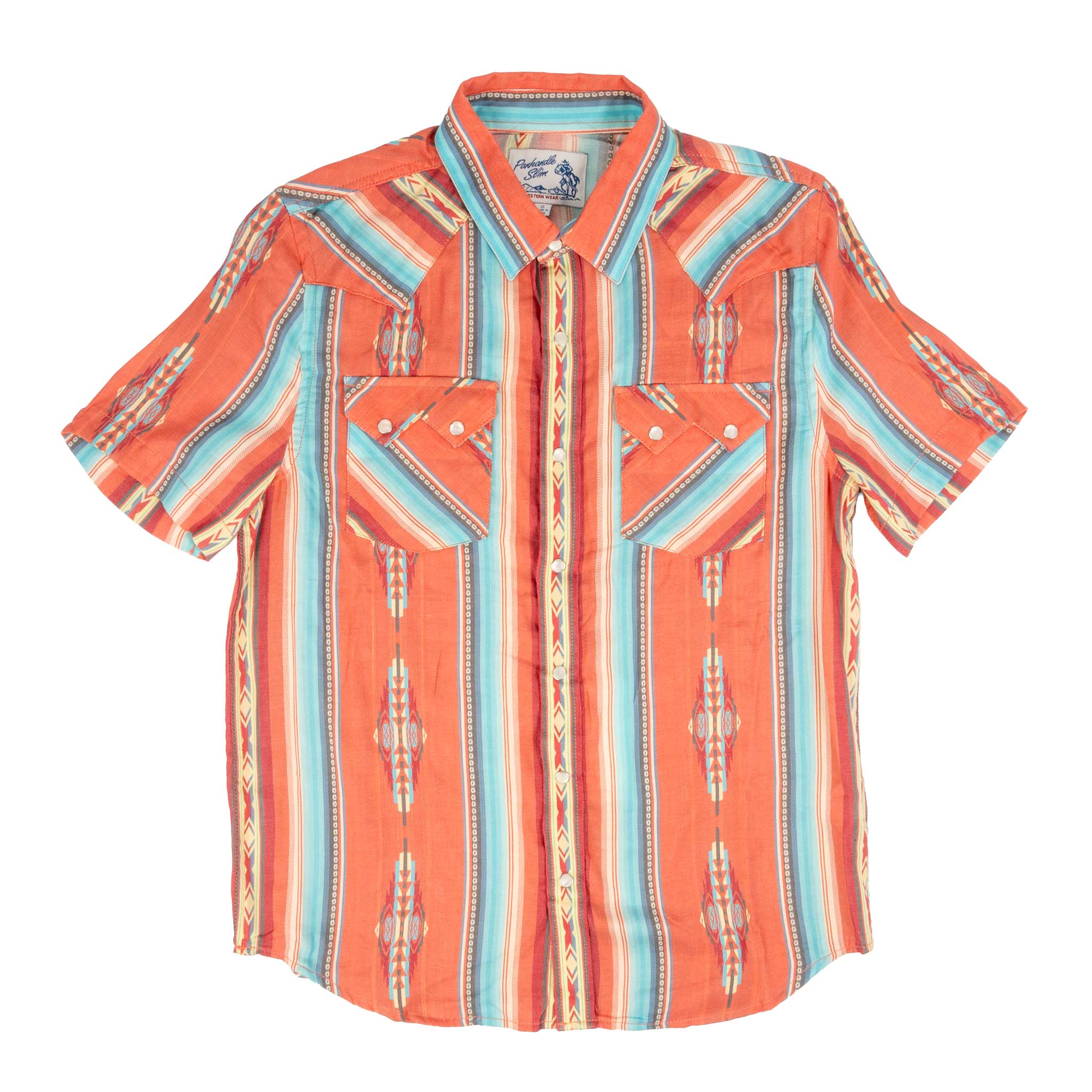 Panhandle Men's Southwestern Stripe Snap Shirt