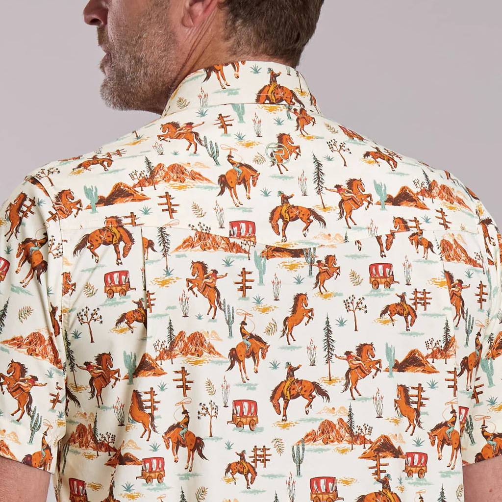 Roper Men's Vintage Scenic Print Pearl Snap Shirt - Image 2