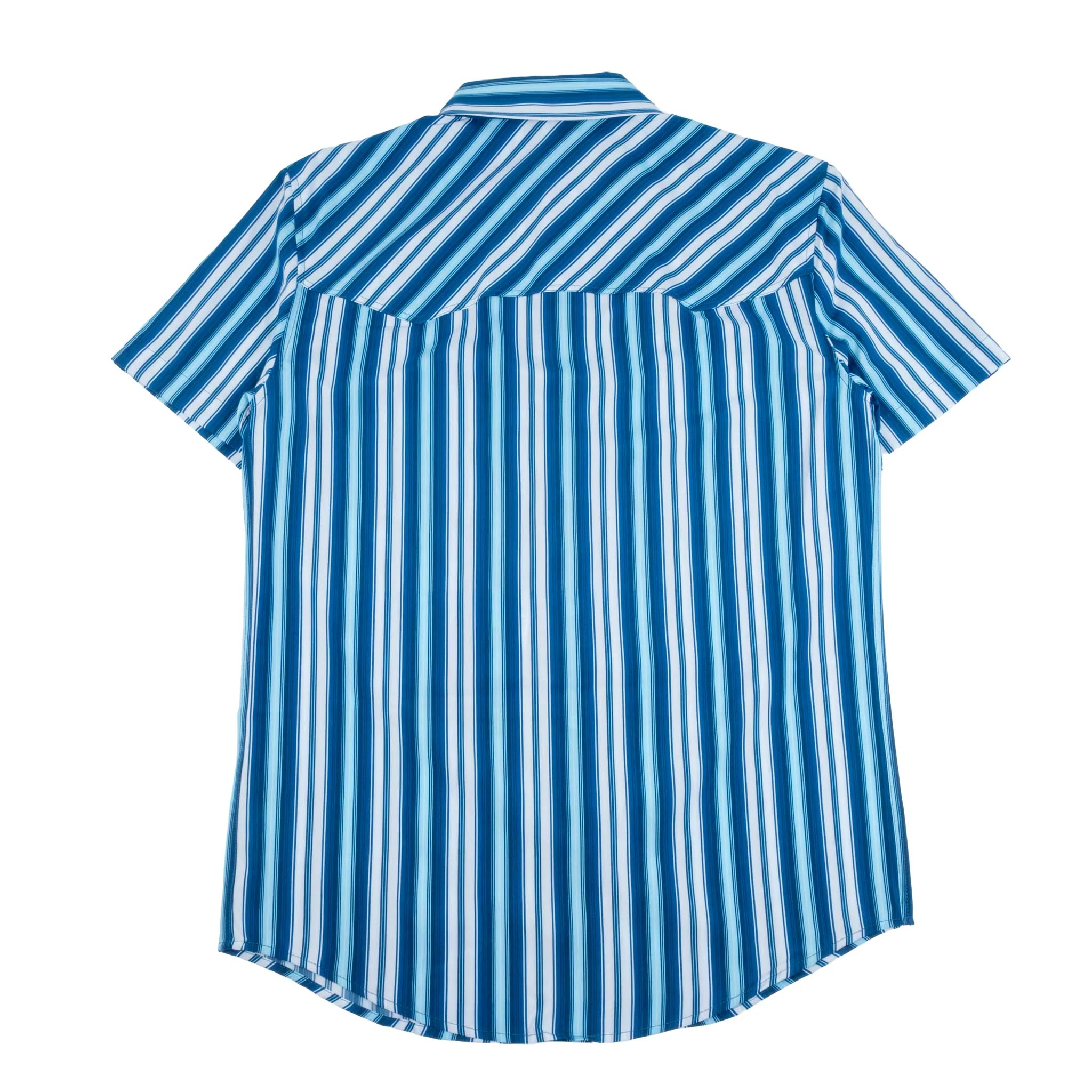 Panhandle Slim Men's Western Blue Stripe Snap Shirt - Image 2