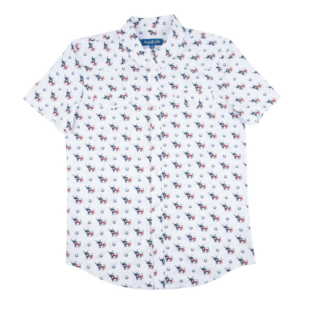 Panhandle Slim Men's Western Longhorn Snap Shirt