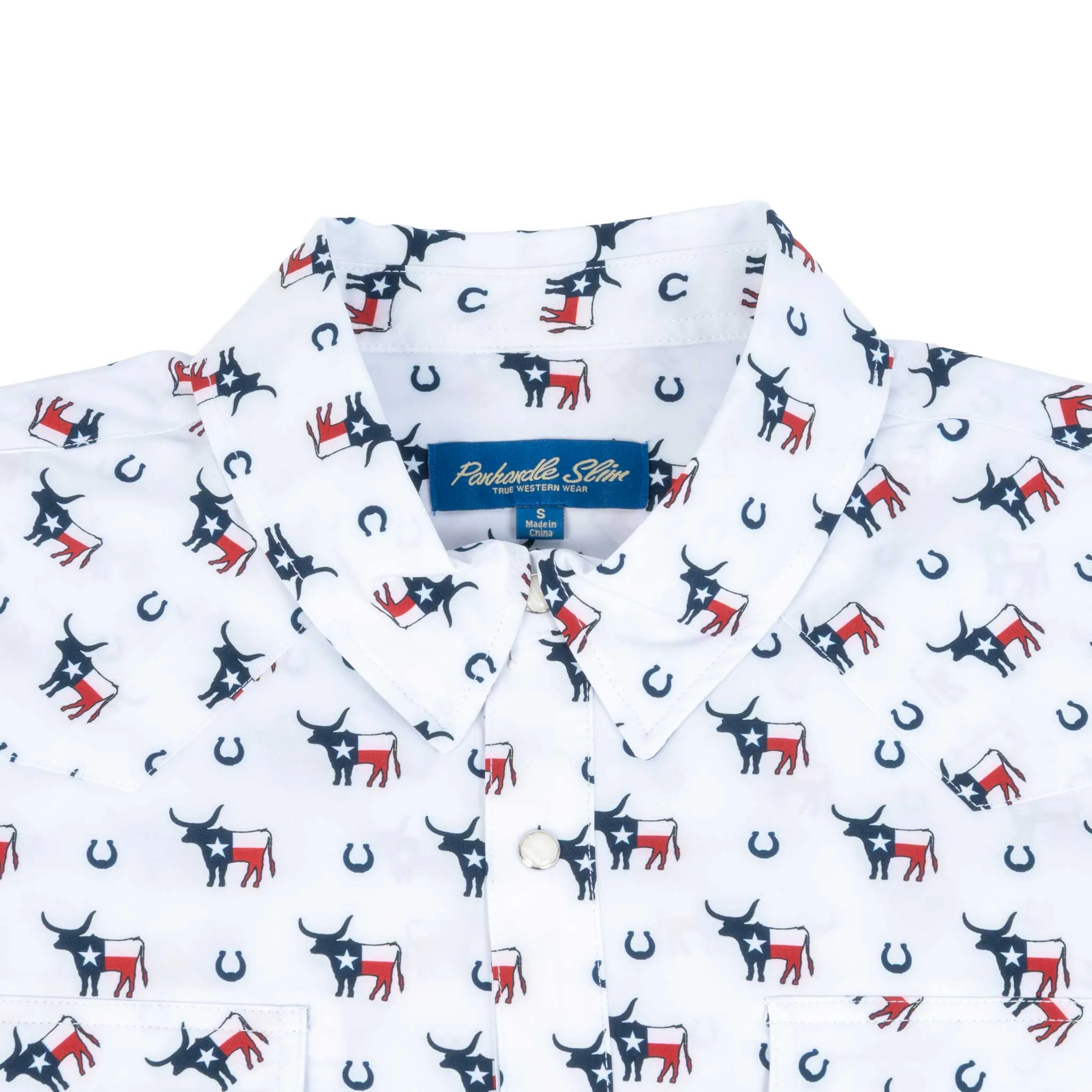 Panhandle Slim Men's Western Longhorn Snap Shirt - Image 3