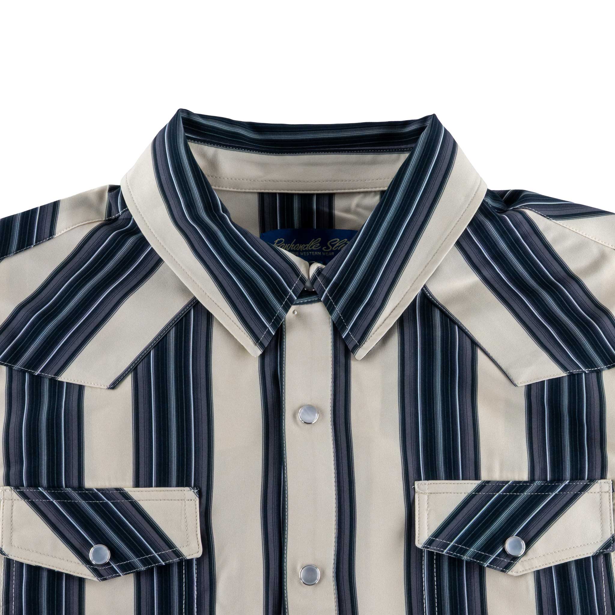 Panhandle Slim Men's Western Black Stripe Snap Shirt - Image 3