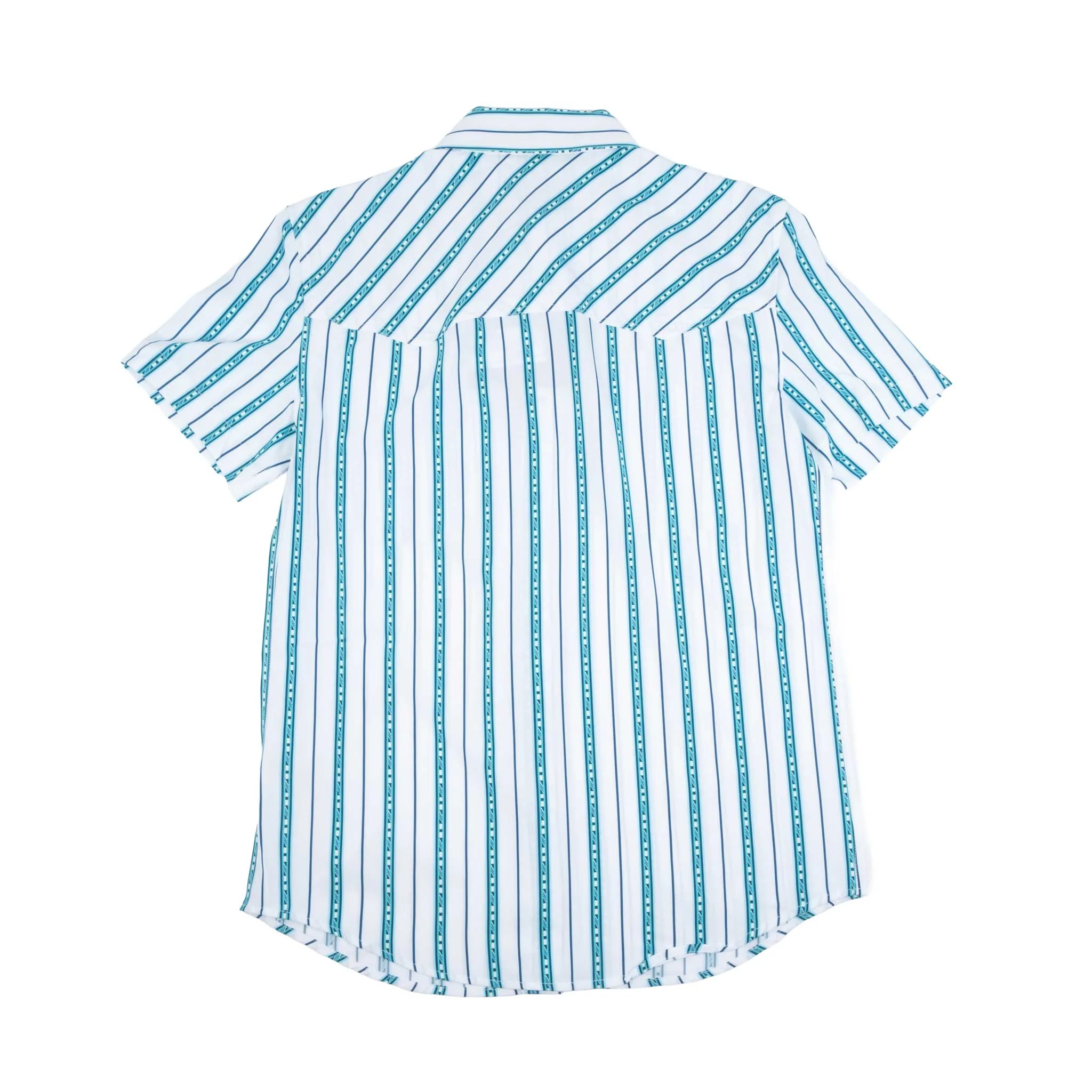 Panhandle Slim Men's Western Turquoise Stripe Snap Shirt - Image 2