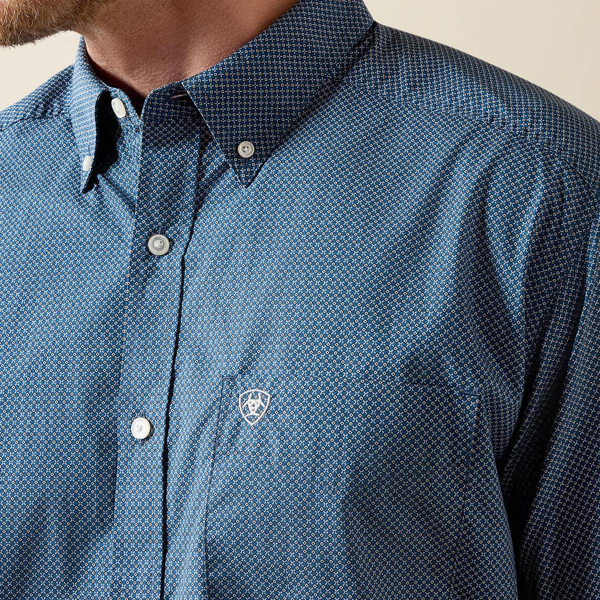 Ariat Men's Storm Classic Fit Key Largo Mini Geo Print Button Down Shirt - Image 2