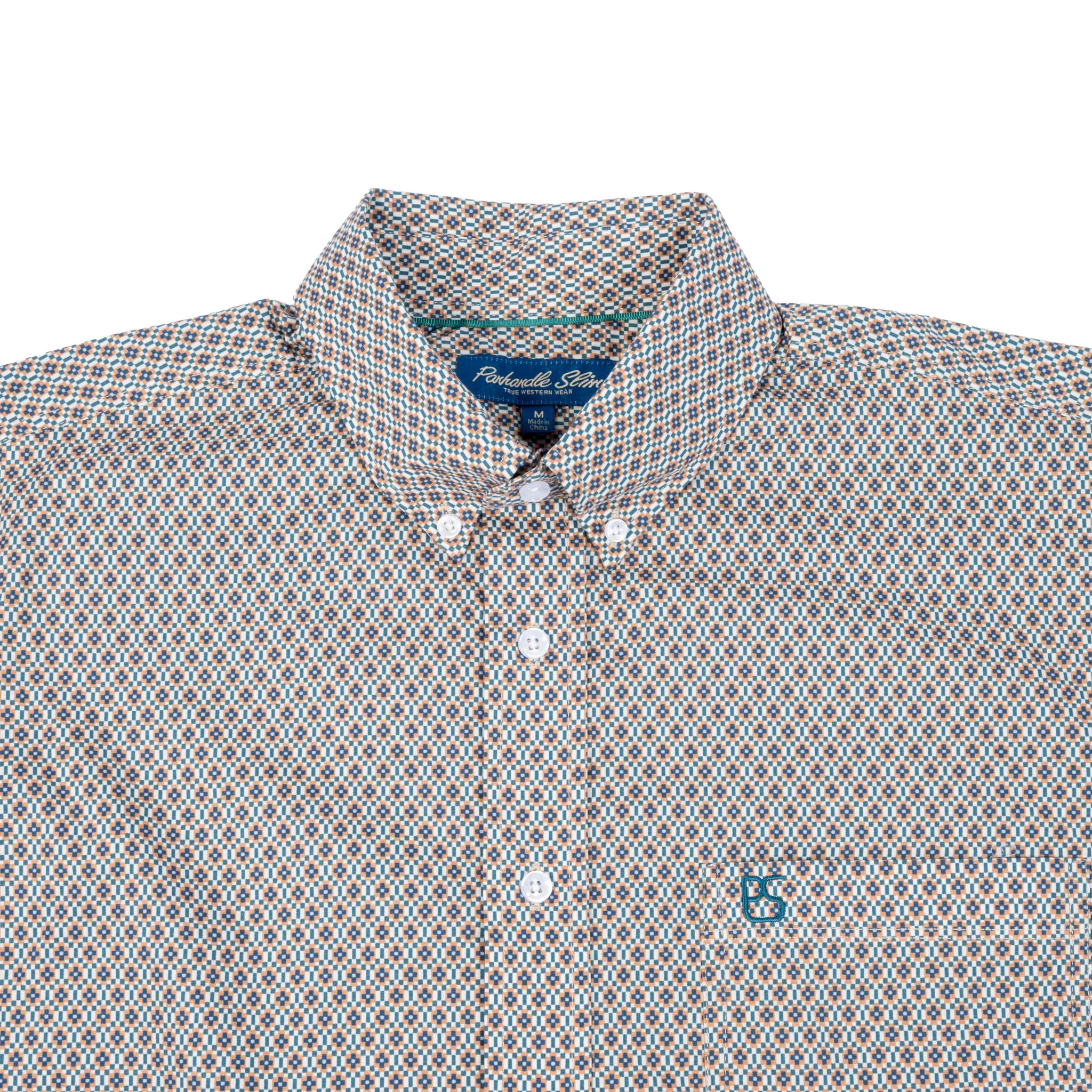Panhandle Slim Men's Geo Print Button Down Shirt - Image 2