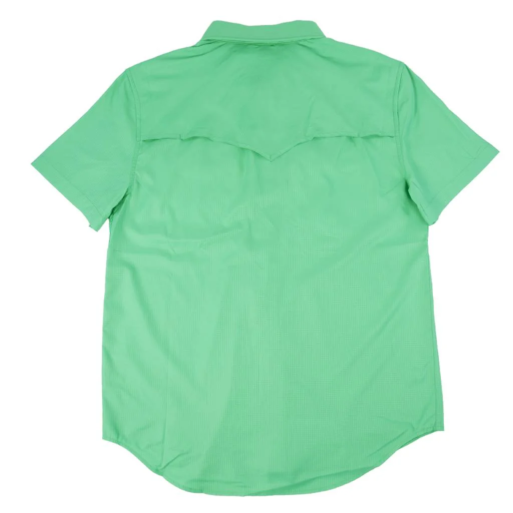 Rock & Roll Denim Men's Tek Ripstop Pearl Snap Shirt - Emerald - Image 2
