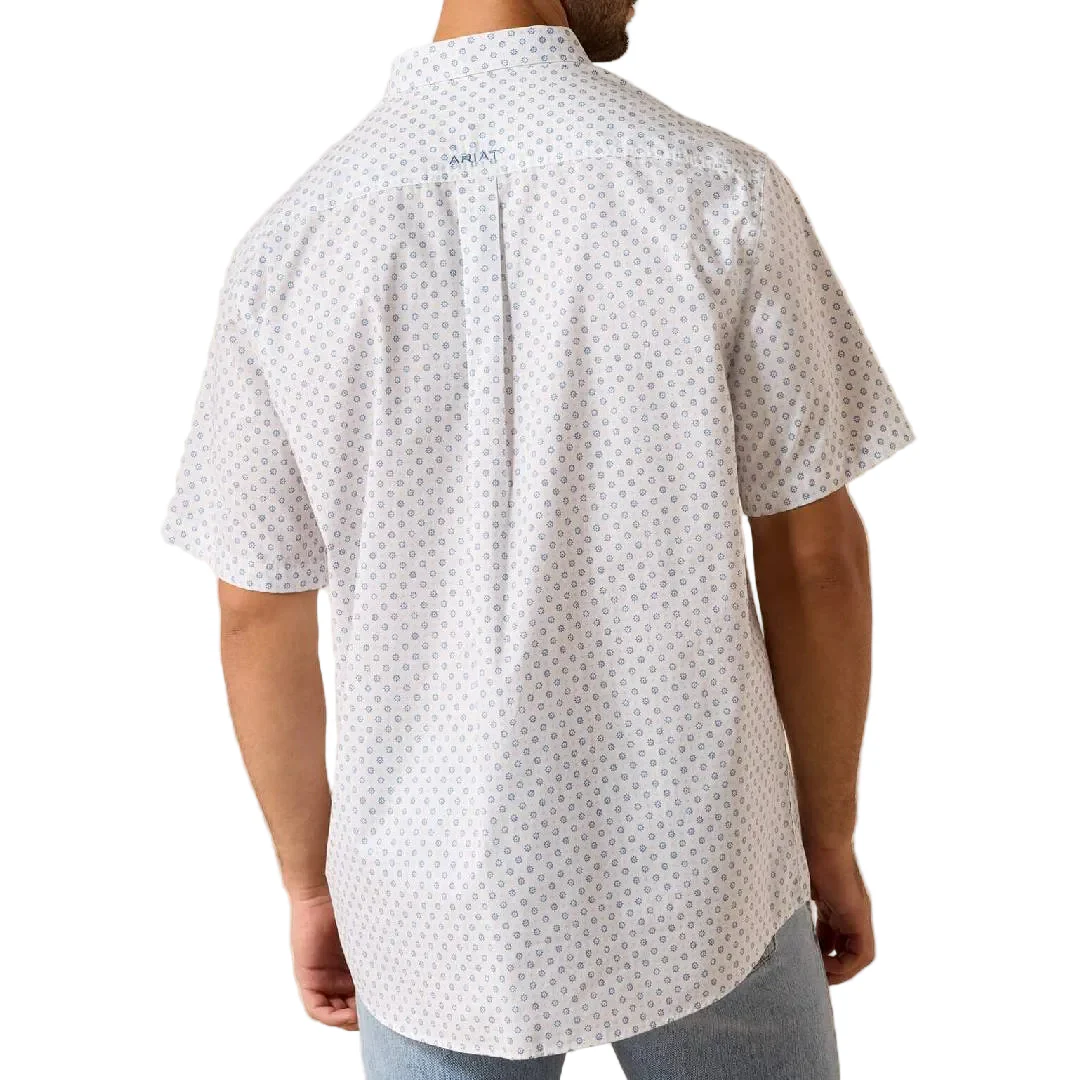Ariat Men's Tenzin Classic Fit White Medallion Button Down Shirt - Image 2