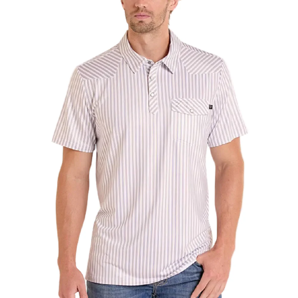 Rock & Roll Denim Men's Western Stripe Polo Shirt