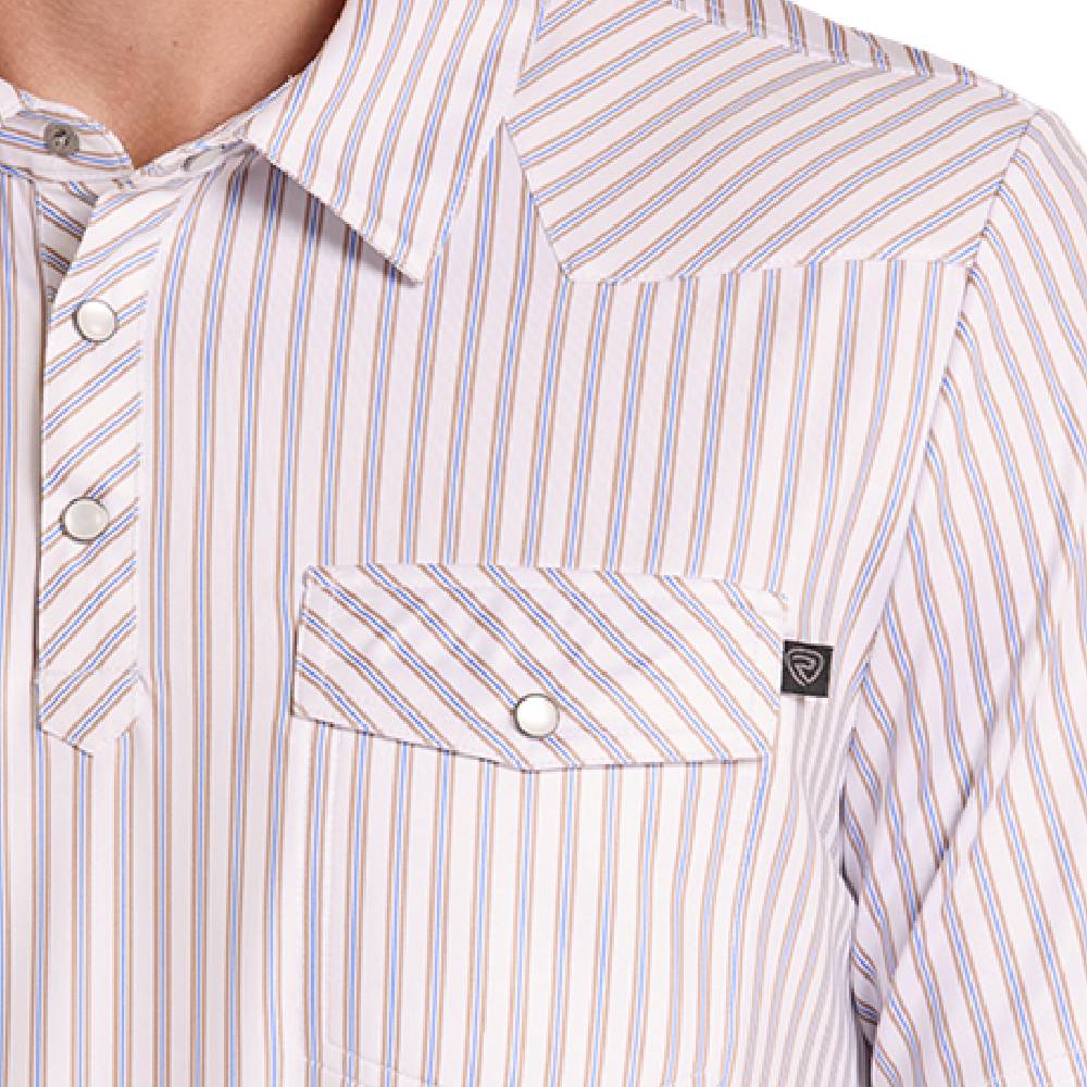 Rock & Roll Denim Men's Western Stripe Polo Shirt - Image 2