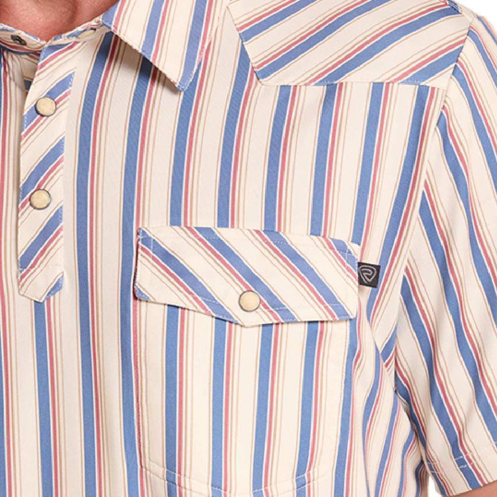 Rock & Roll Denim Men's Western Stripe Polo Shirt - Image 2