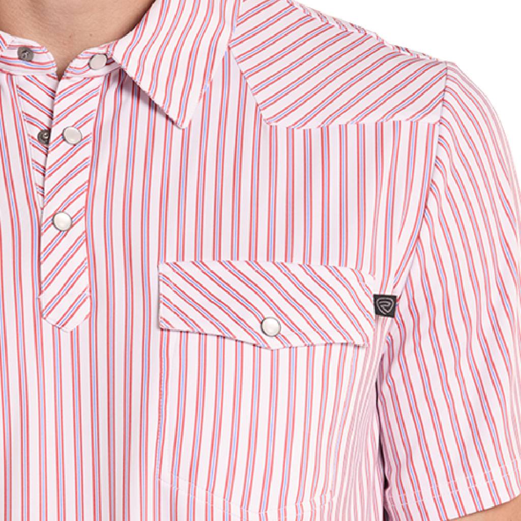 Rock & Roll Denim Men's Western Stripe Polo Shirt - Image 2