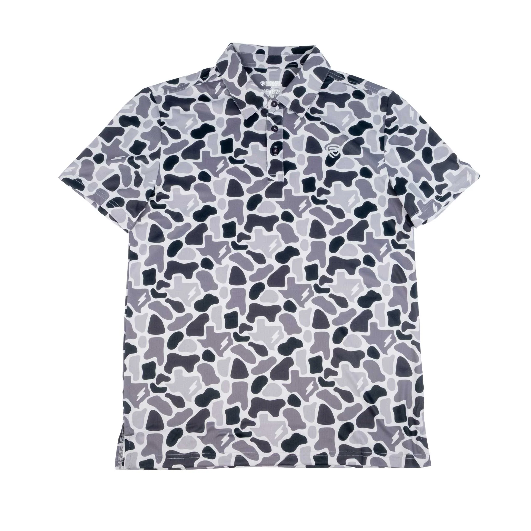 Rock & Roll Denim Men's X Koe Wetzel Grey Polo Shirt