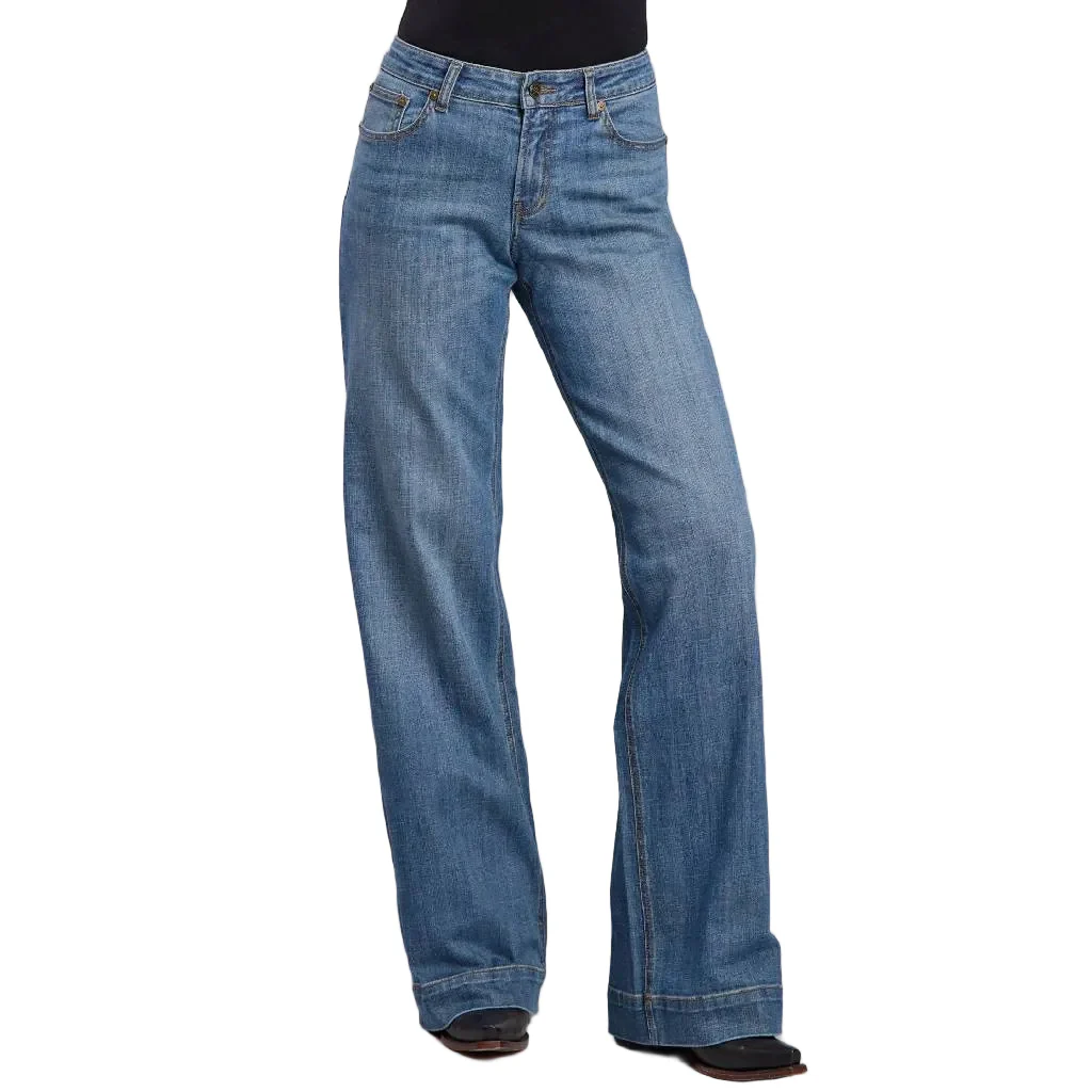 Tin Haul Women's Stella Mid Rise Wide Leg Jean