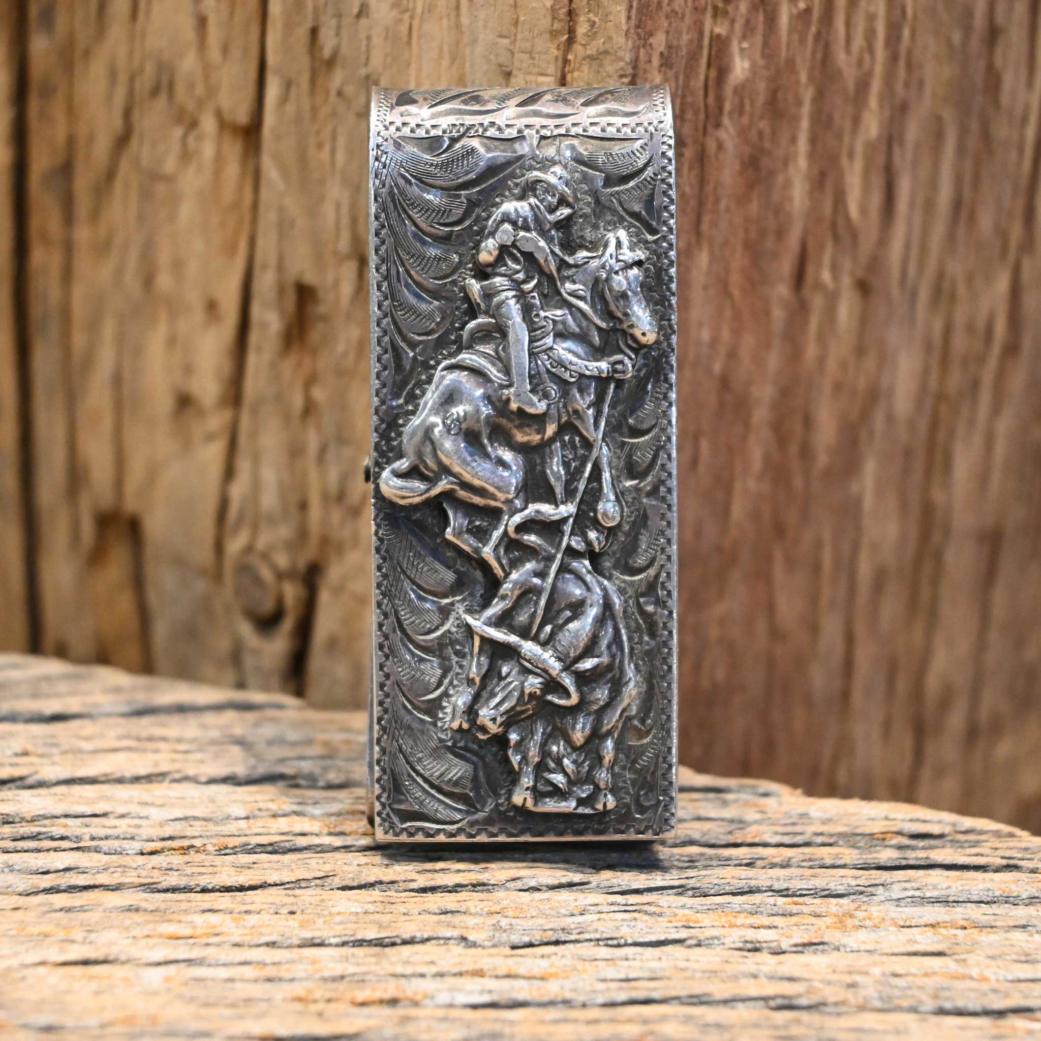 Sterling Silver Calf Roper Money Clip