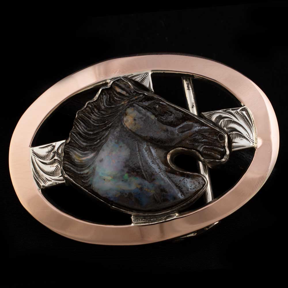 Comstock Heritage Sutro Brumby Opal Horsehead Buckle - Image 3