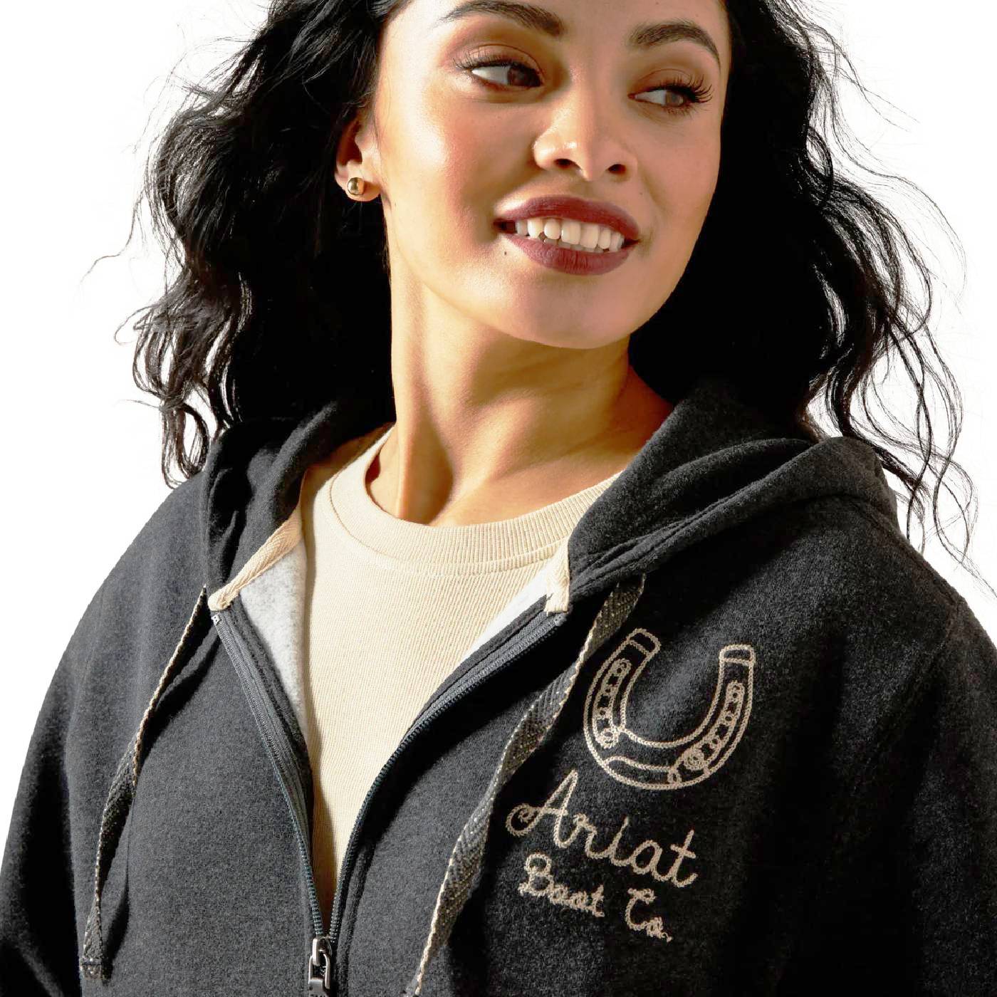 Ariat Women's Stitched Full Zip Hoodie - Image 3