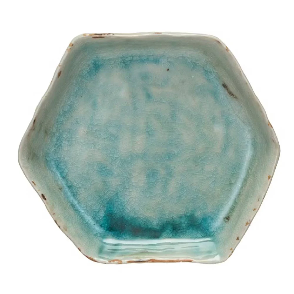 Stoneware Hexagon Plate