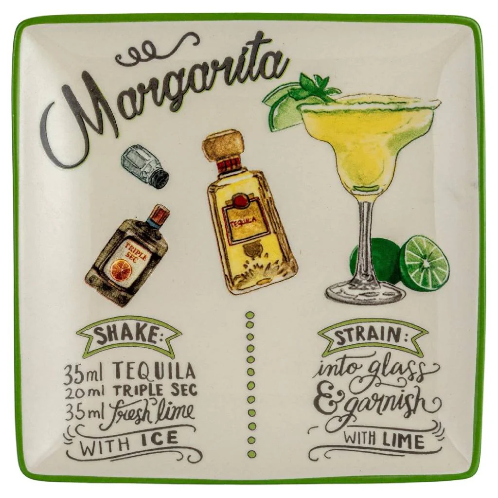 Stoneware Recipe Plate - Margarita