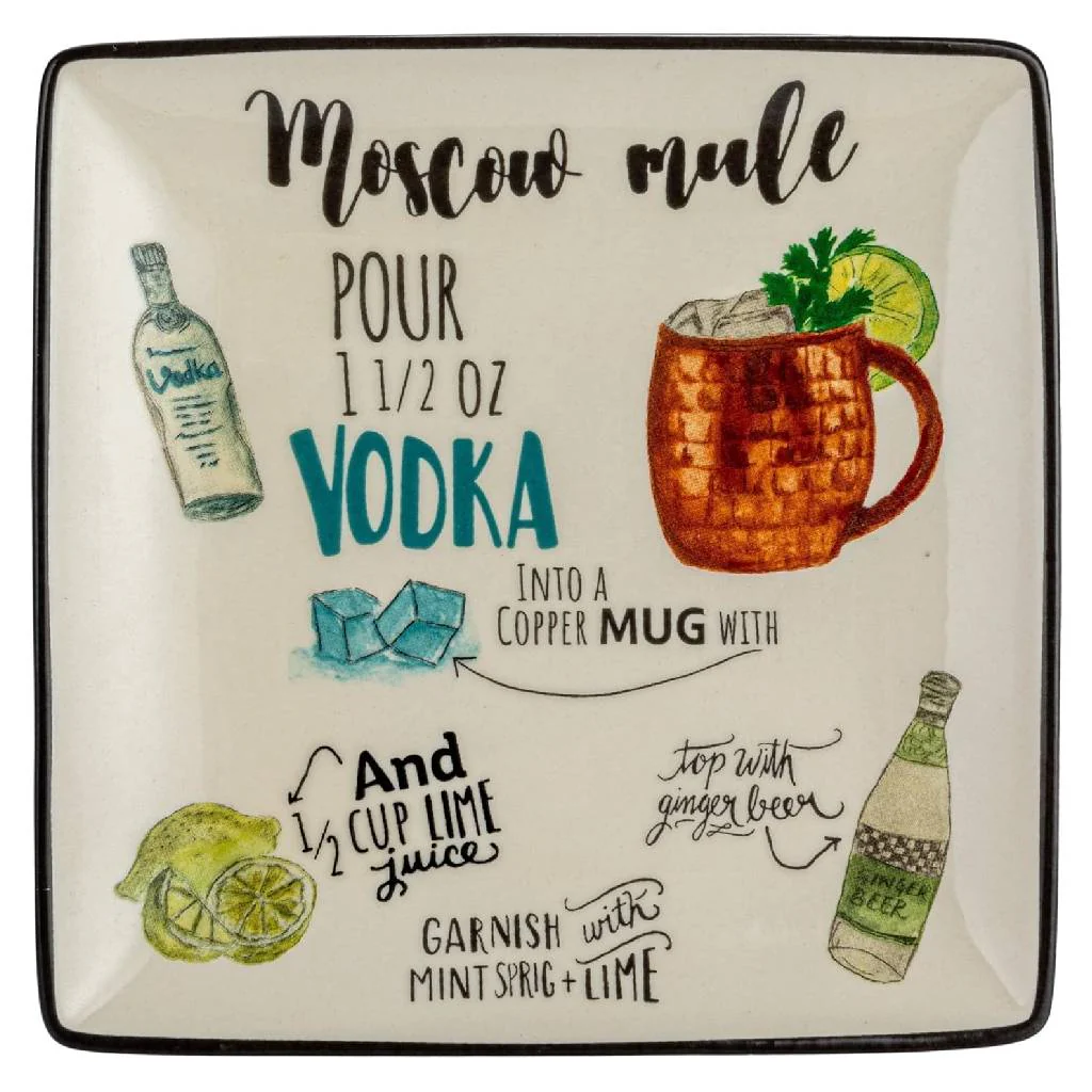 Stoneware Recipe Plate - Moscow Mule