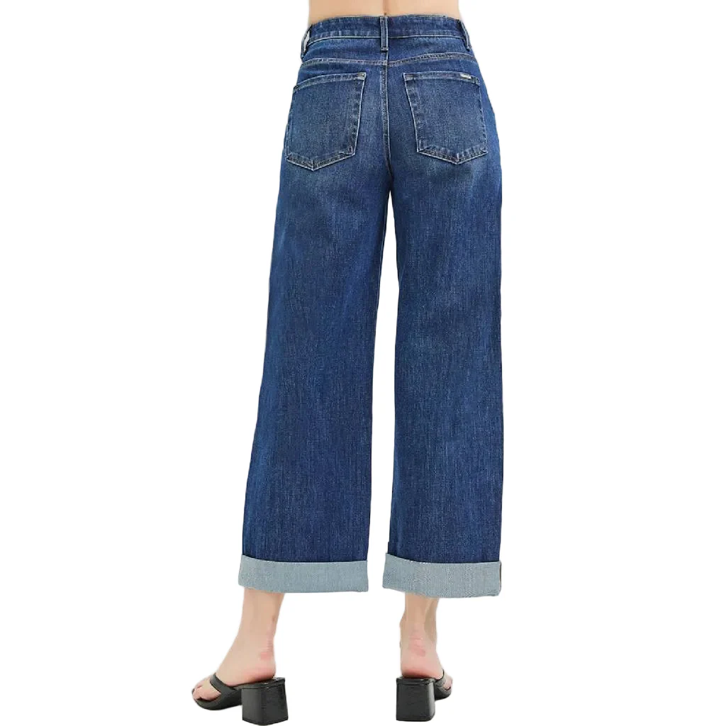 Risen Stretch Slouchy Crop Barrel Cuffed Jean - Image 2