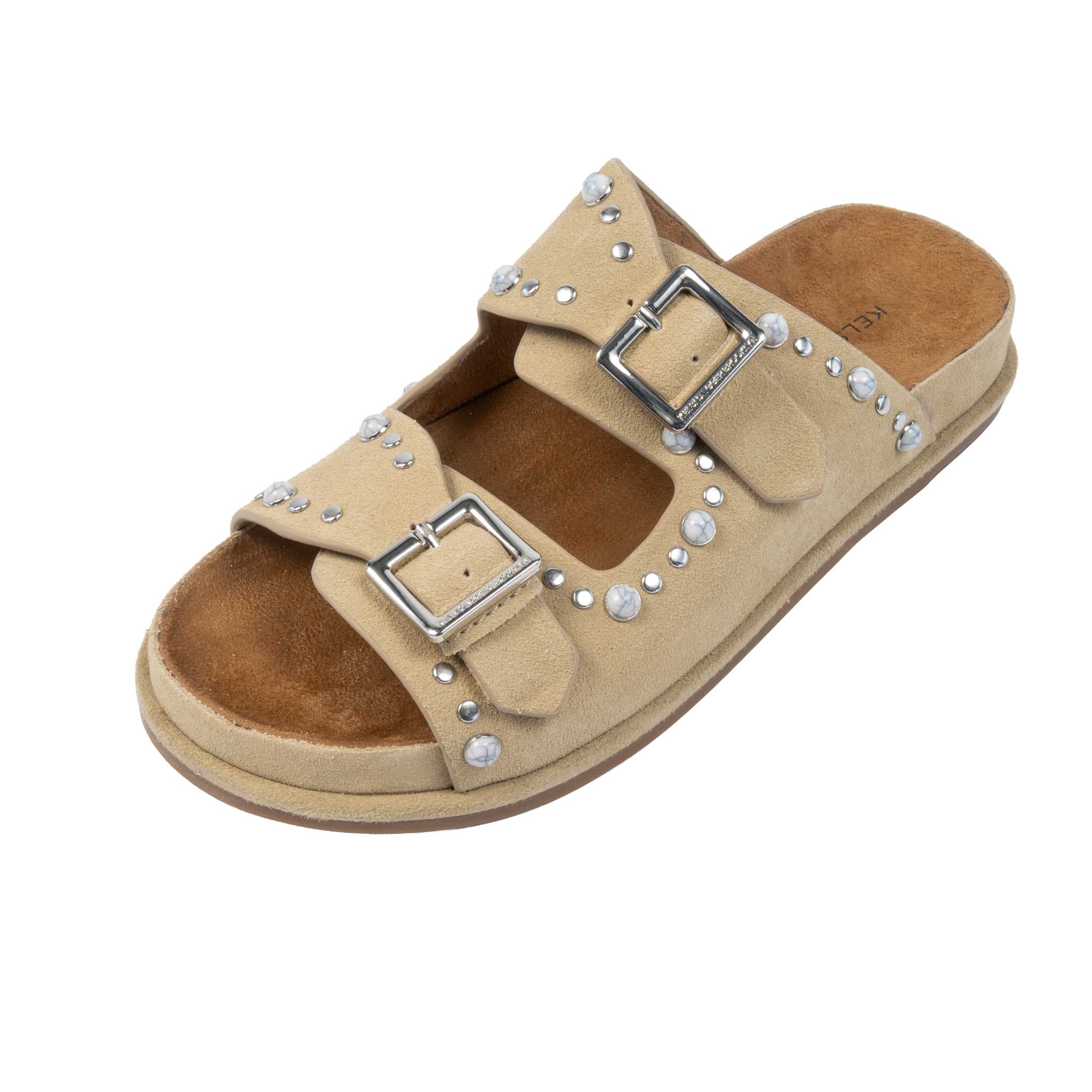 Kelsi Dagger Stucs Cow Suede Oatmeal Sandal