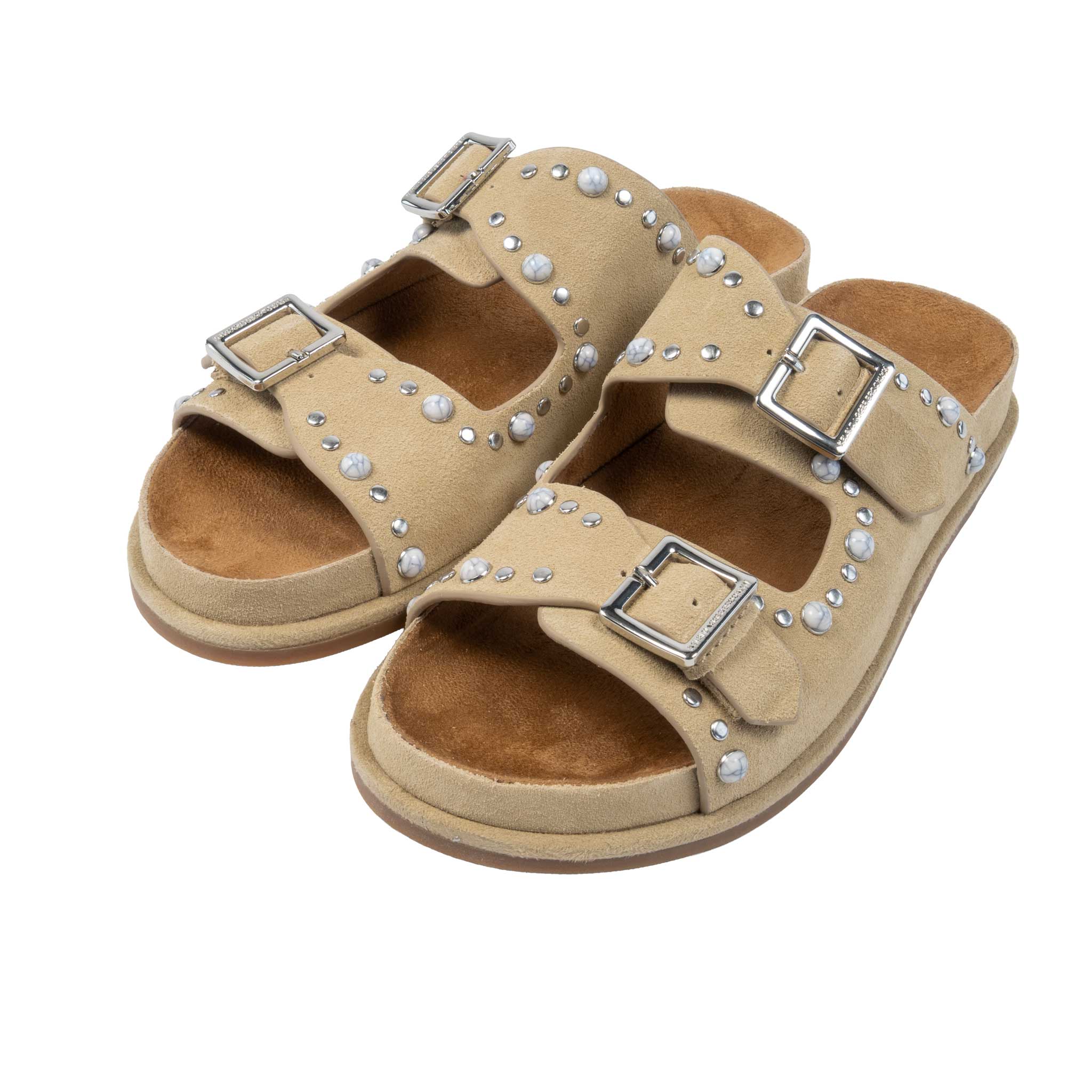 Kelsi Dagger Stucs Cow Suede Oatmeal Sandal - Image 4